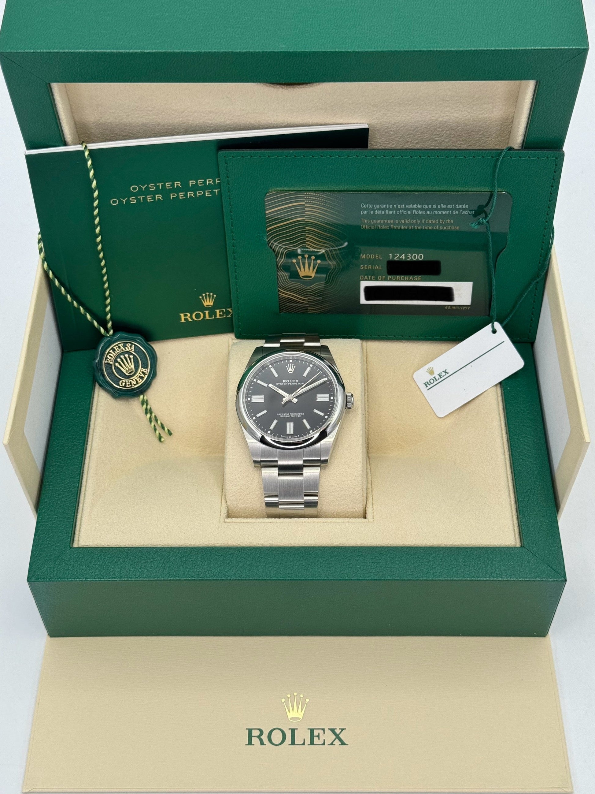 NEW 2023 Rolex Oyster Perpetual 41mm 124300 Stainless Steel Black Dial - MyWatchLLC