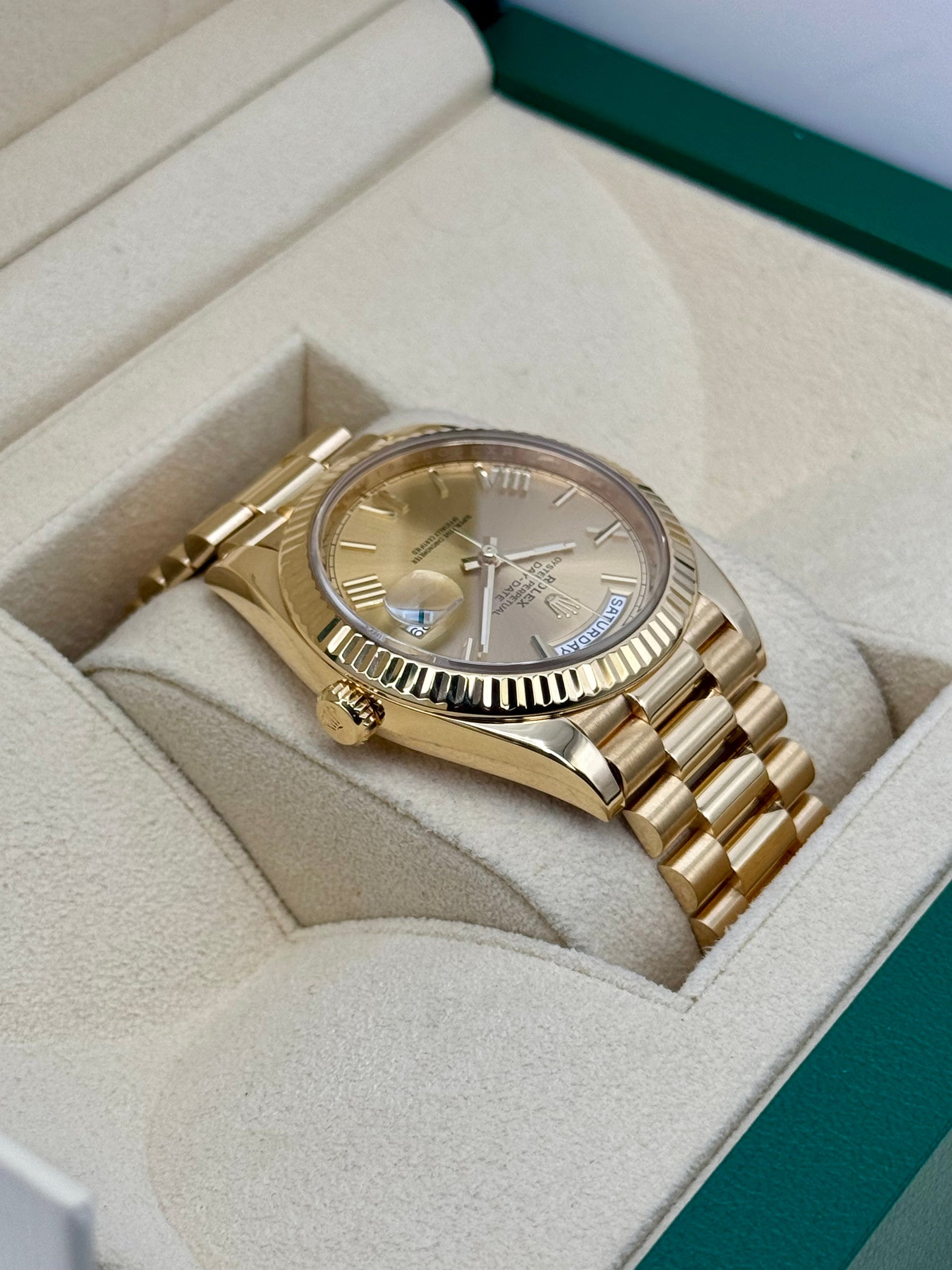 2021 Rolex Day-Date 40mm 228238 Presidential Champagne Dial - MyWatchLLC