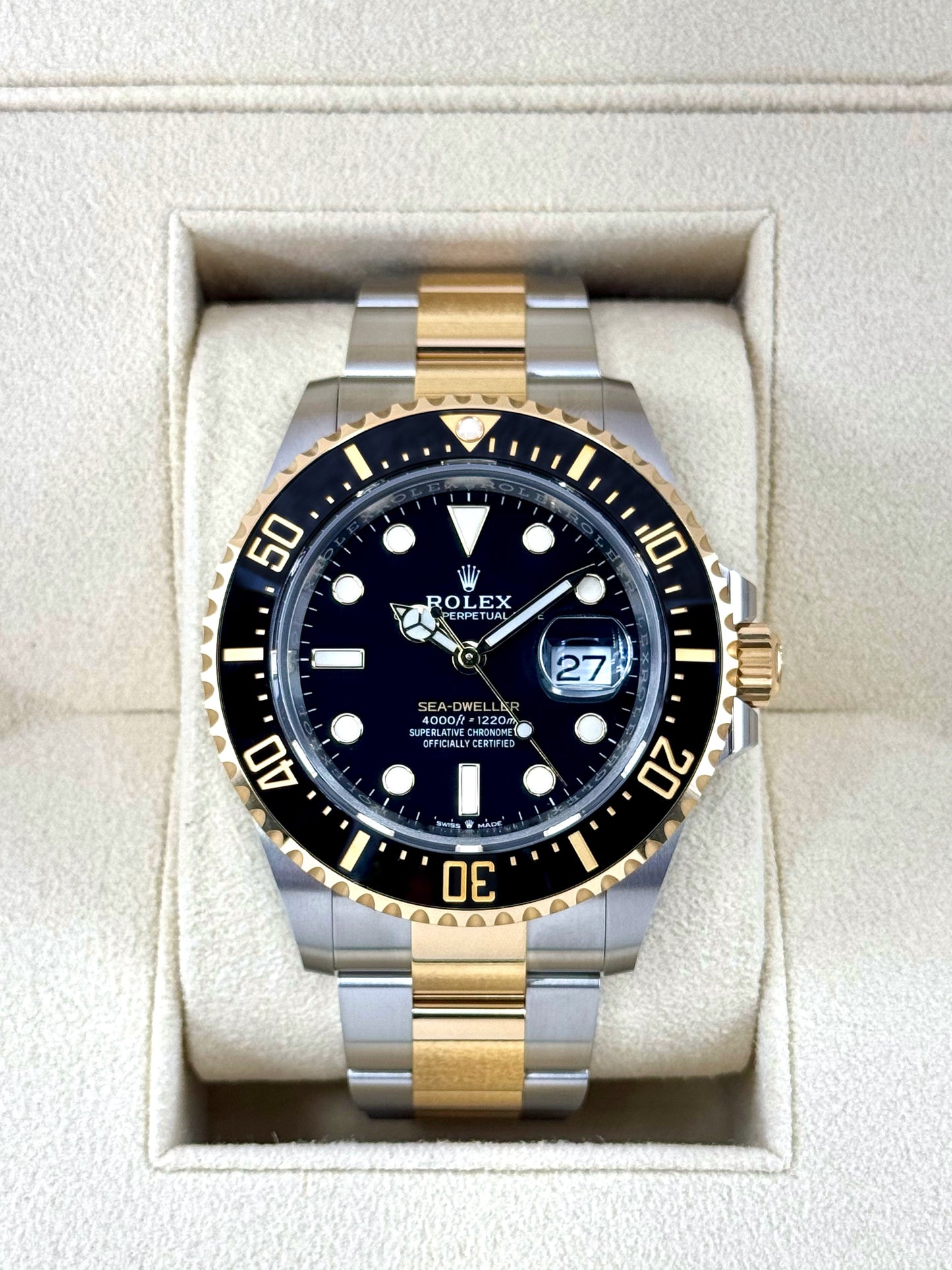 NEW 2022 Rolex Sea-Dweller 43mm 126603 Two-Tone Black Dial - MyWatchLLC