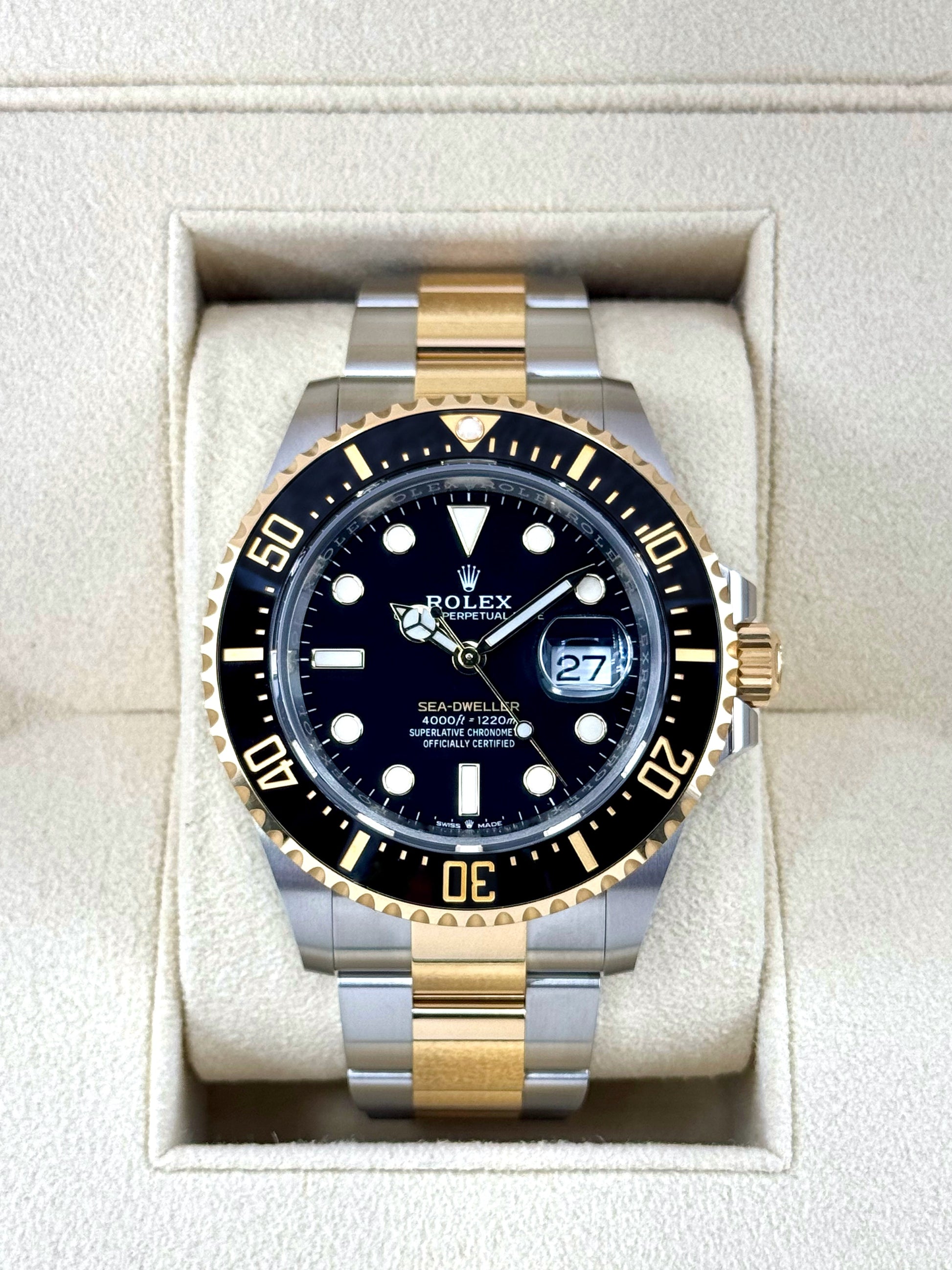 NEW 2022 Rolex Sea-Dweller 43mm 126603 Two-Tone Black Dial - MyWatchLLC