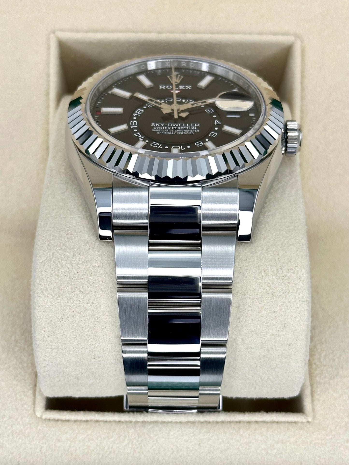 NEW 2024 Rolex Sky-Dweller 42mm Stainless Steel Oyster Black Dial - MyWatchLLC