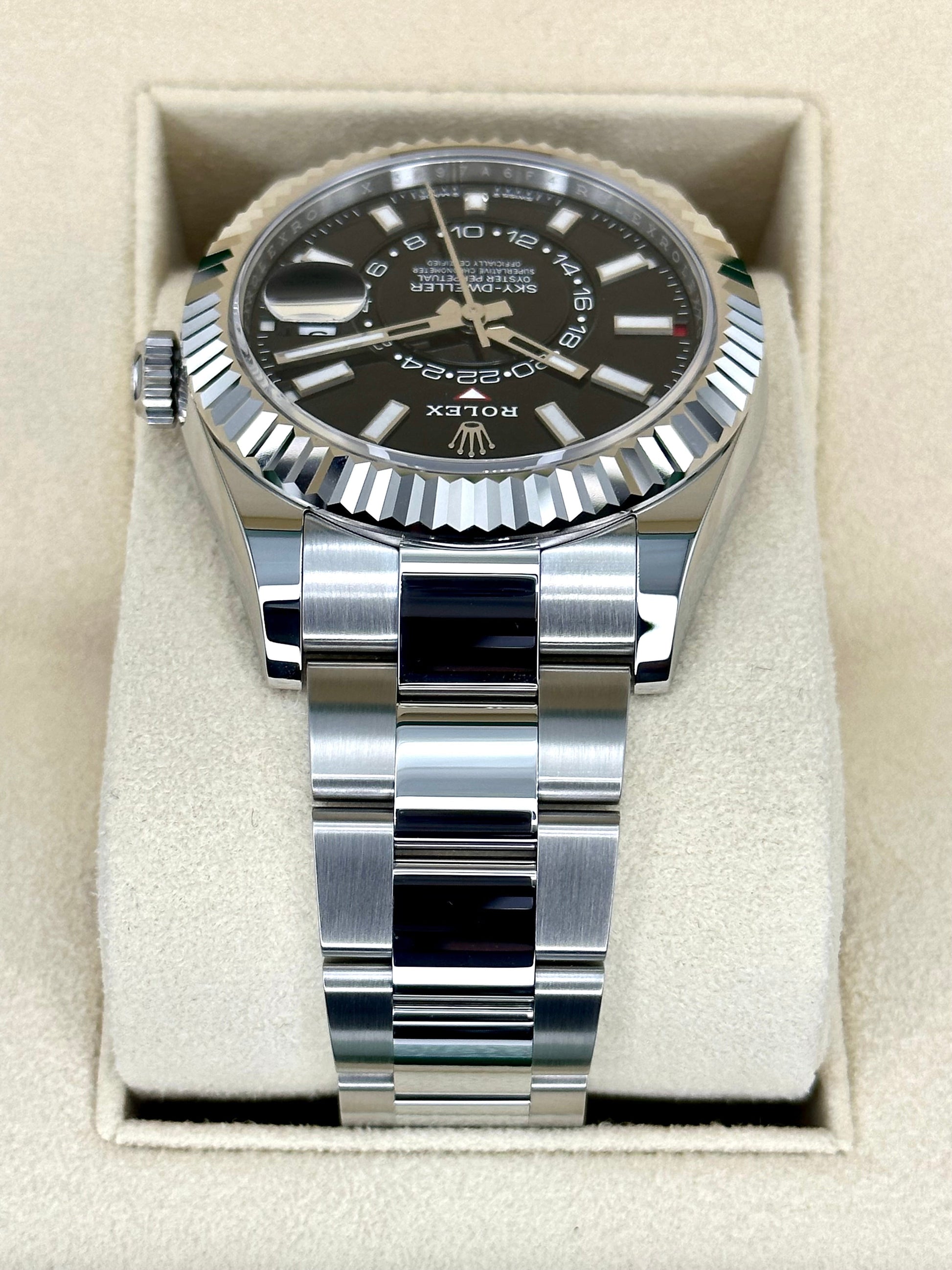 NEW 2024 Rolex Sky-Dweller 42mm Stainless Steel Oyster Black Dial - MyWatchLLC