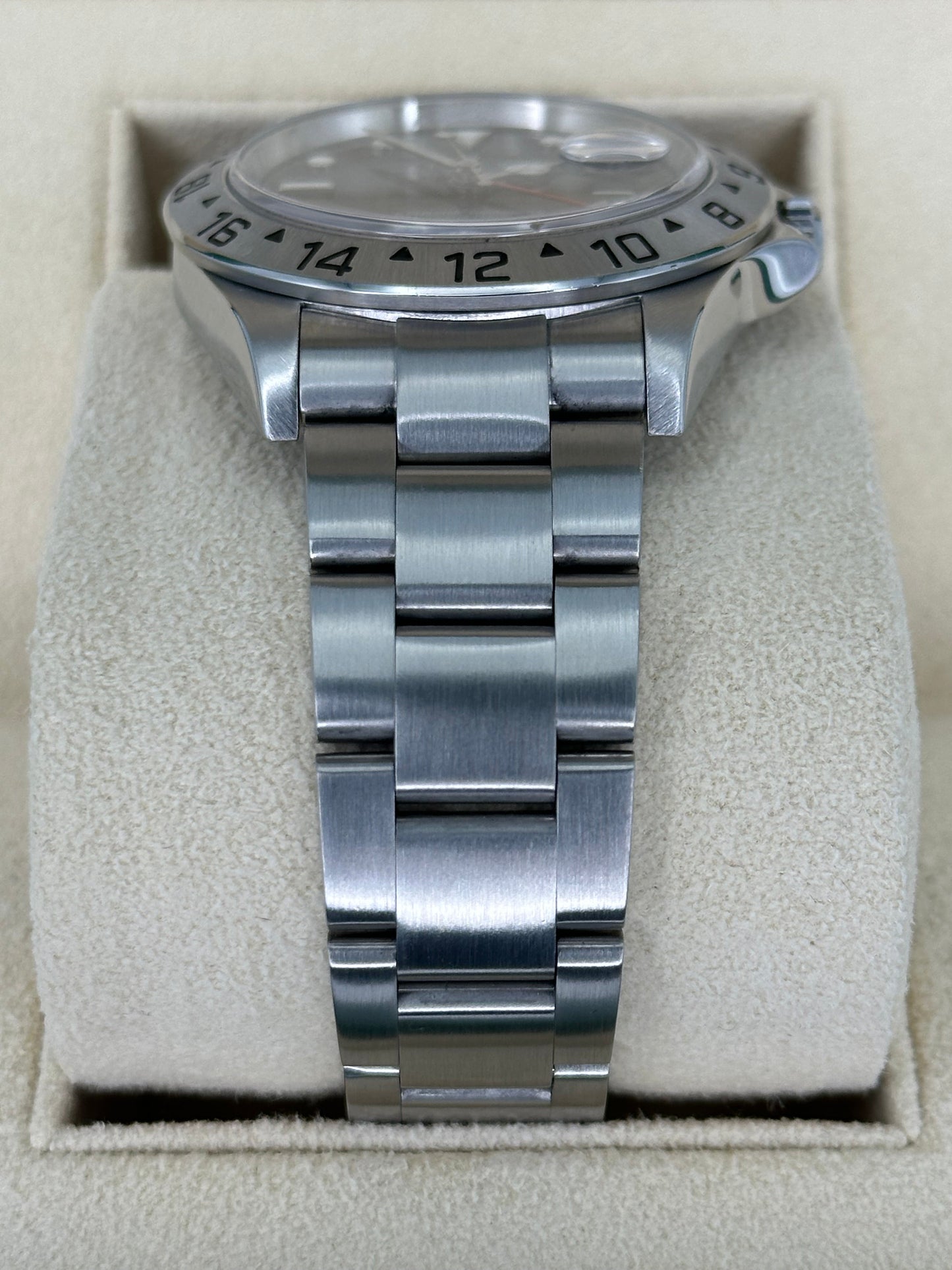 2002 Rolex Explorer II 40mm 16570 Stainless Steel Black Dial - MyWatchLLC