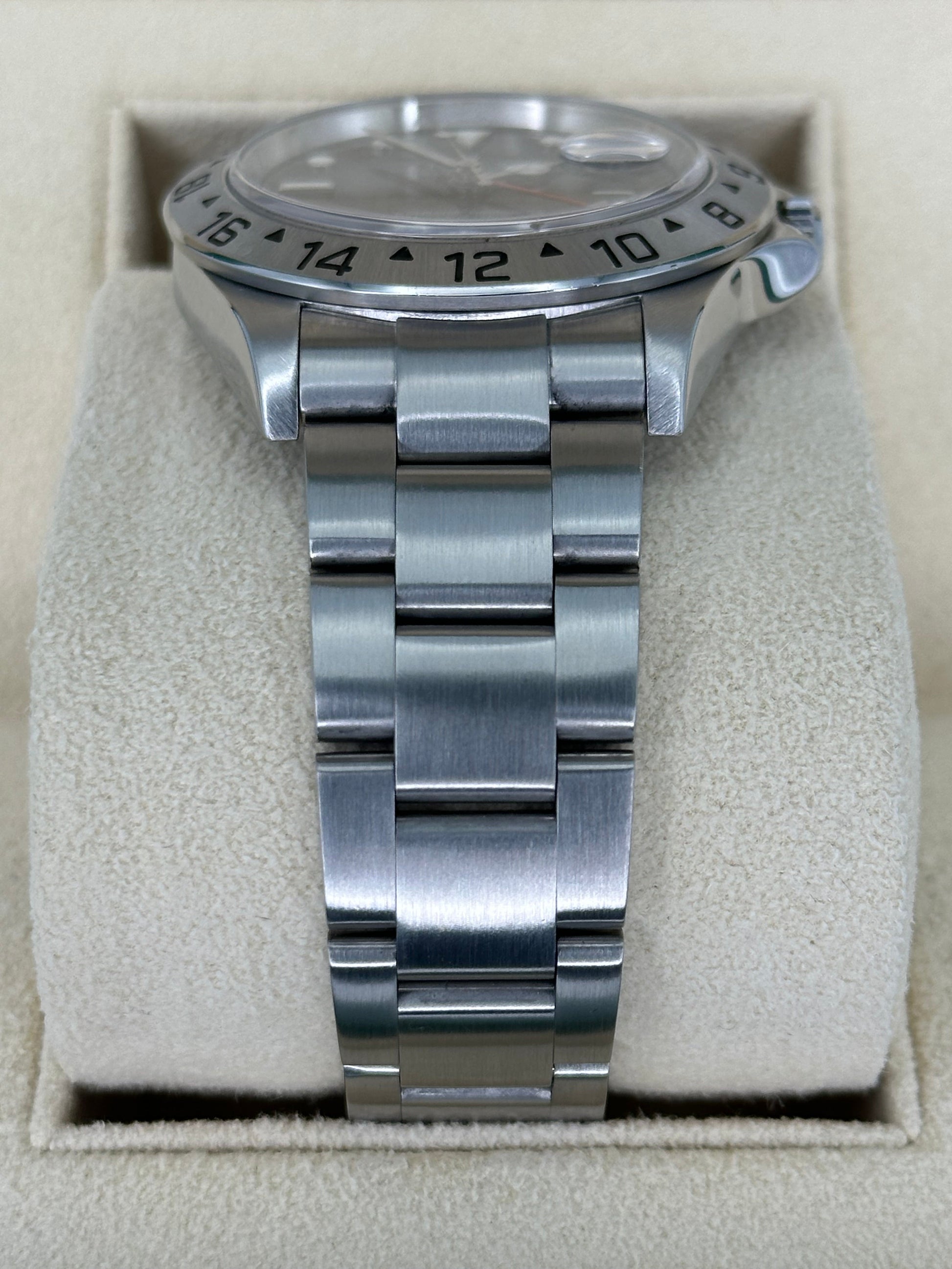 2002 Rolex Explorer II 40mm 16570 Stainless Steel Black Dial - MyWatchLLC