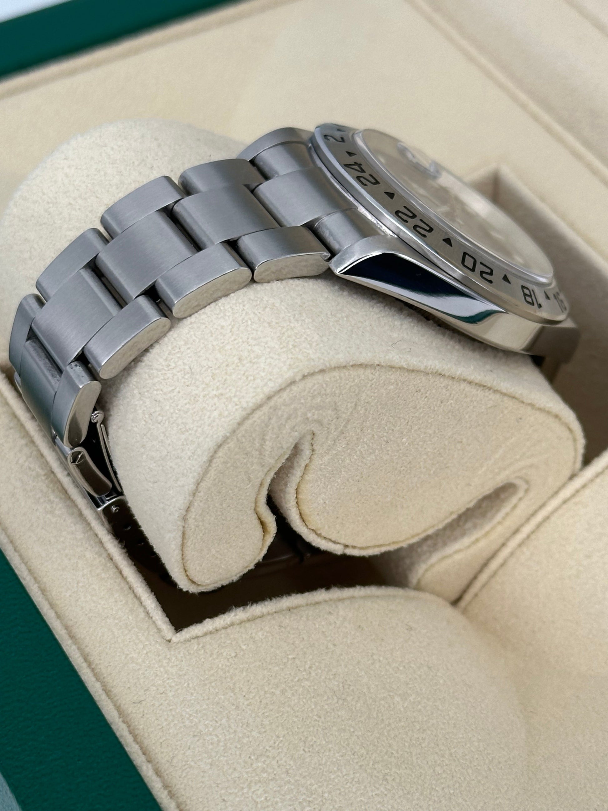 2002 Rolex Explorer II 40mm 16570 Stainless Steel Black Dial - MyWatchLLC