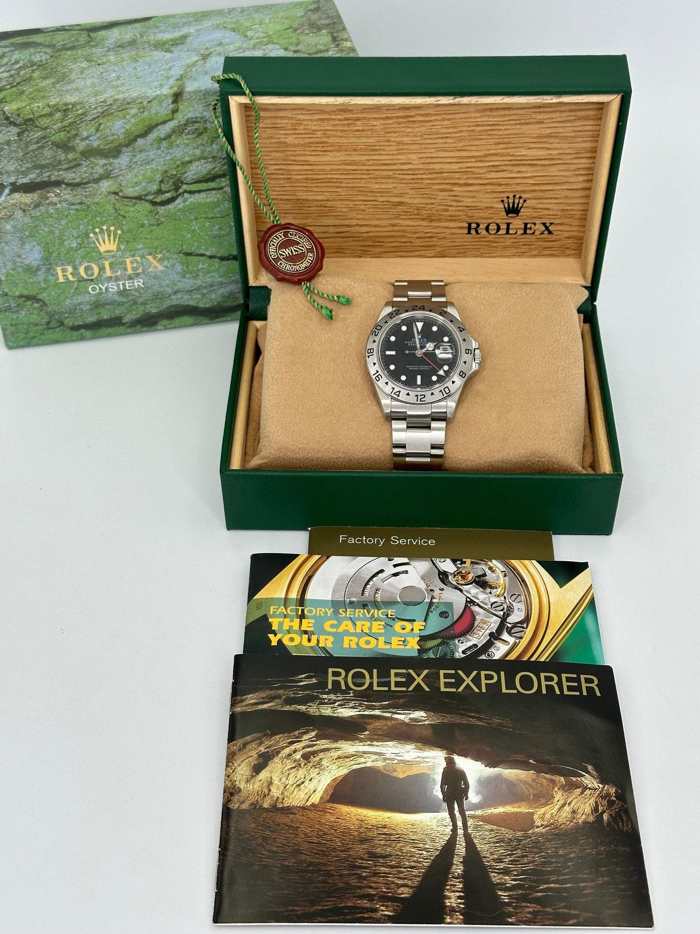 2002 Rolex Explorer II 40mm 16570 Stainless Steel Black Dial - MyWatchLLC