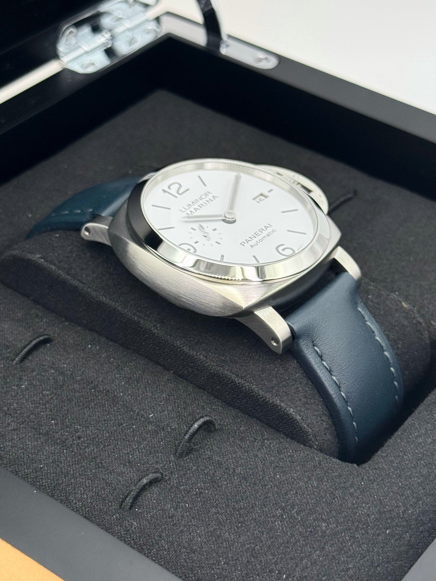 2021 Panerai Luminor Marina 44mm PAM01314 Stainless Steel White Dial - MyWatchLLC