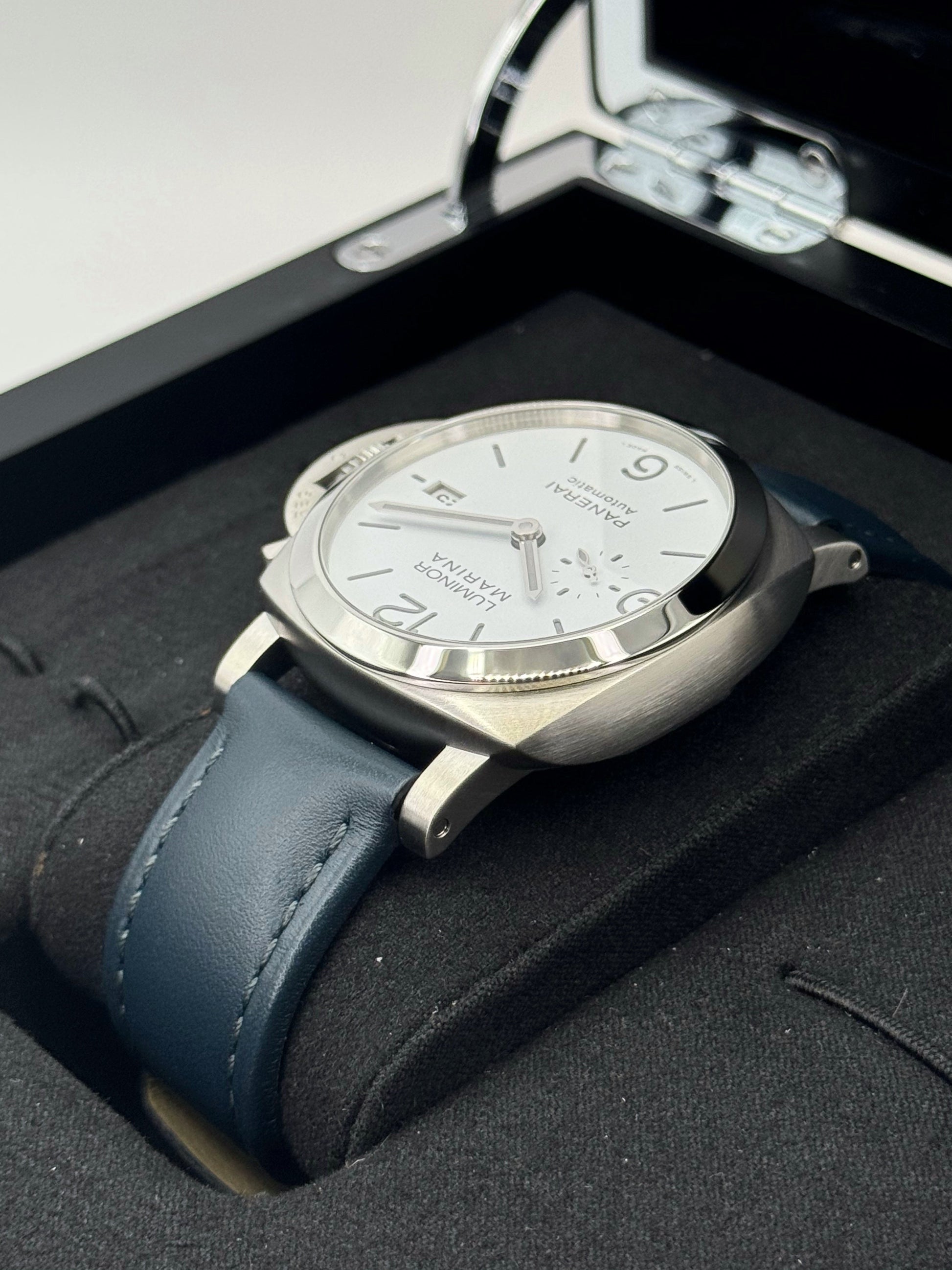 2021 Panerai Luminor Marina 44mm PAM01314 Stainless Steel White Dial - MyWatchLLC