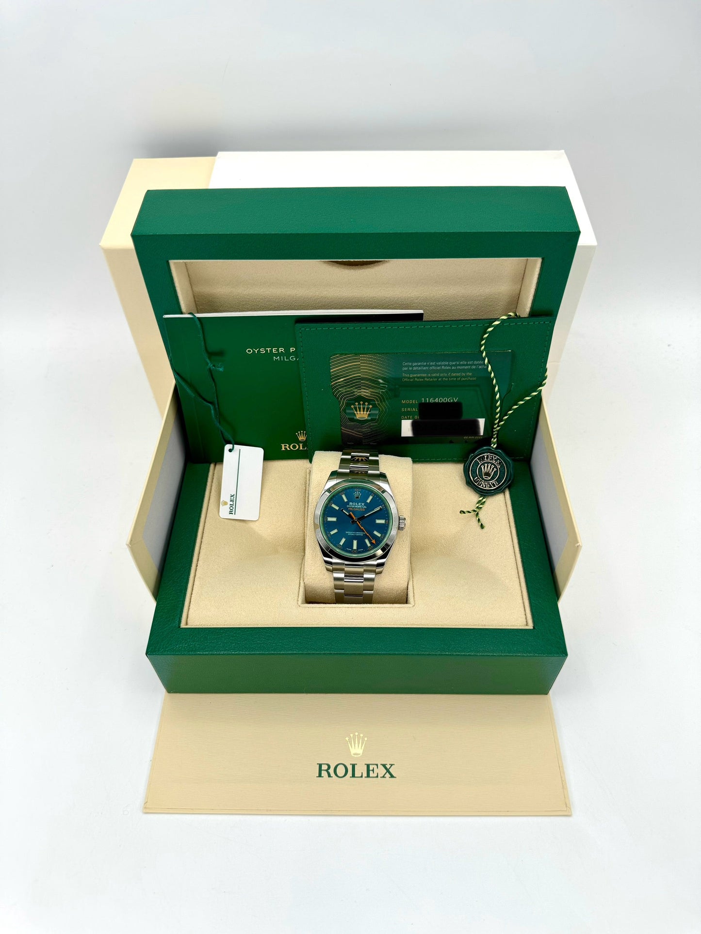 2023 Rolex Milgauss 40mm 116400GV Stainless Steel Blue Dial - MyWatchLLC