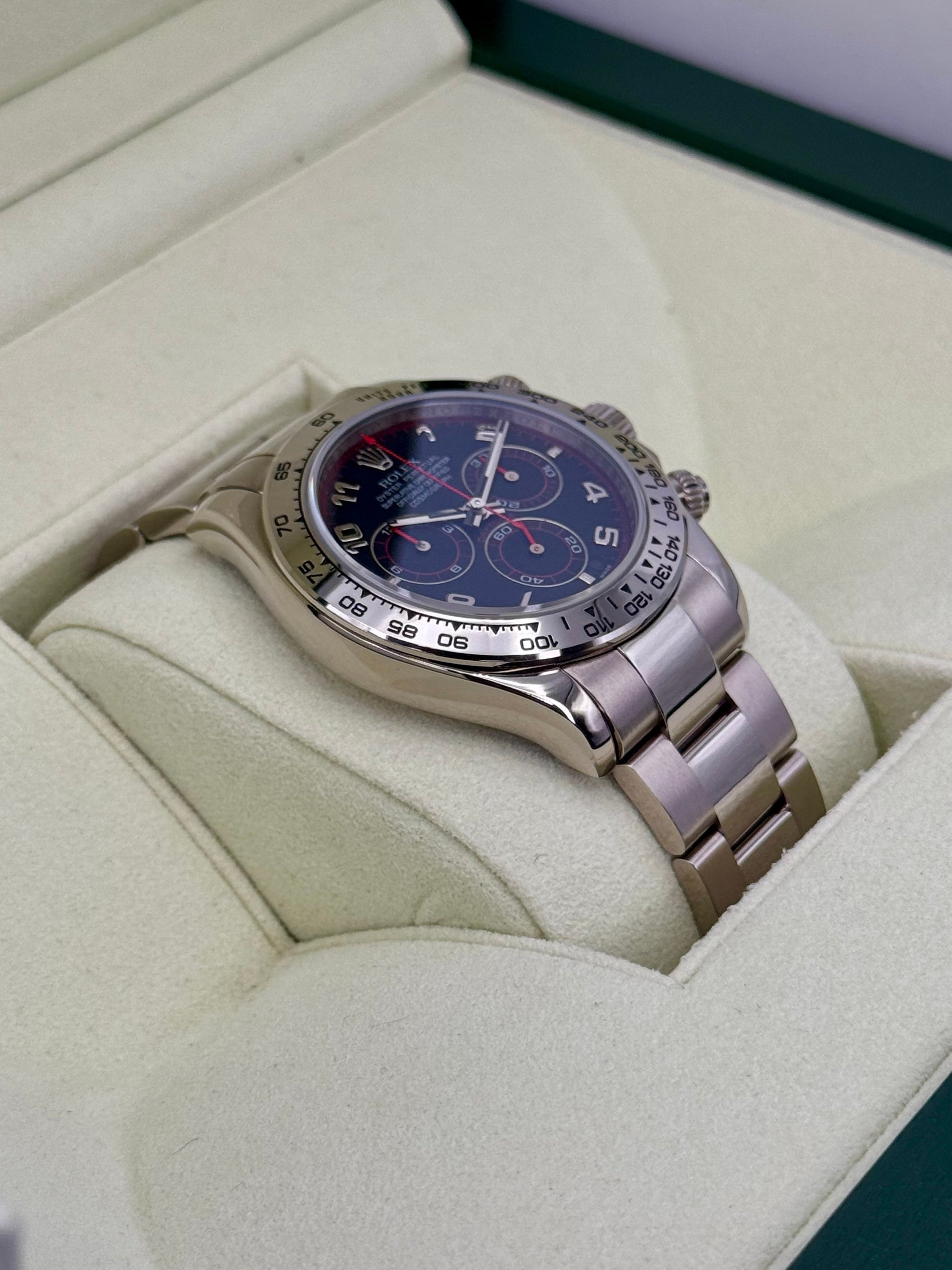 2010 Rolex Daytona 40mm 116509 White Gold Grey Arabic Racing Dial - MyWatchLLC