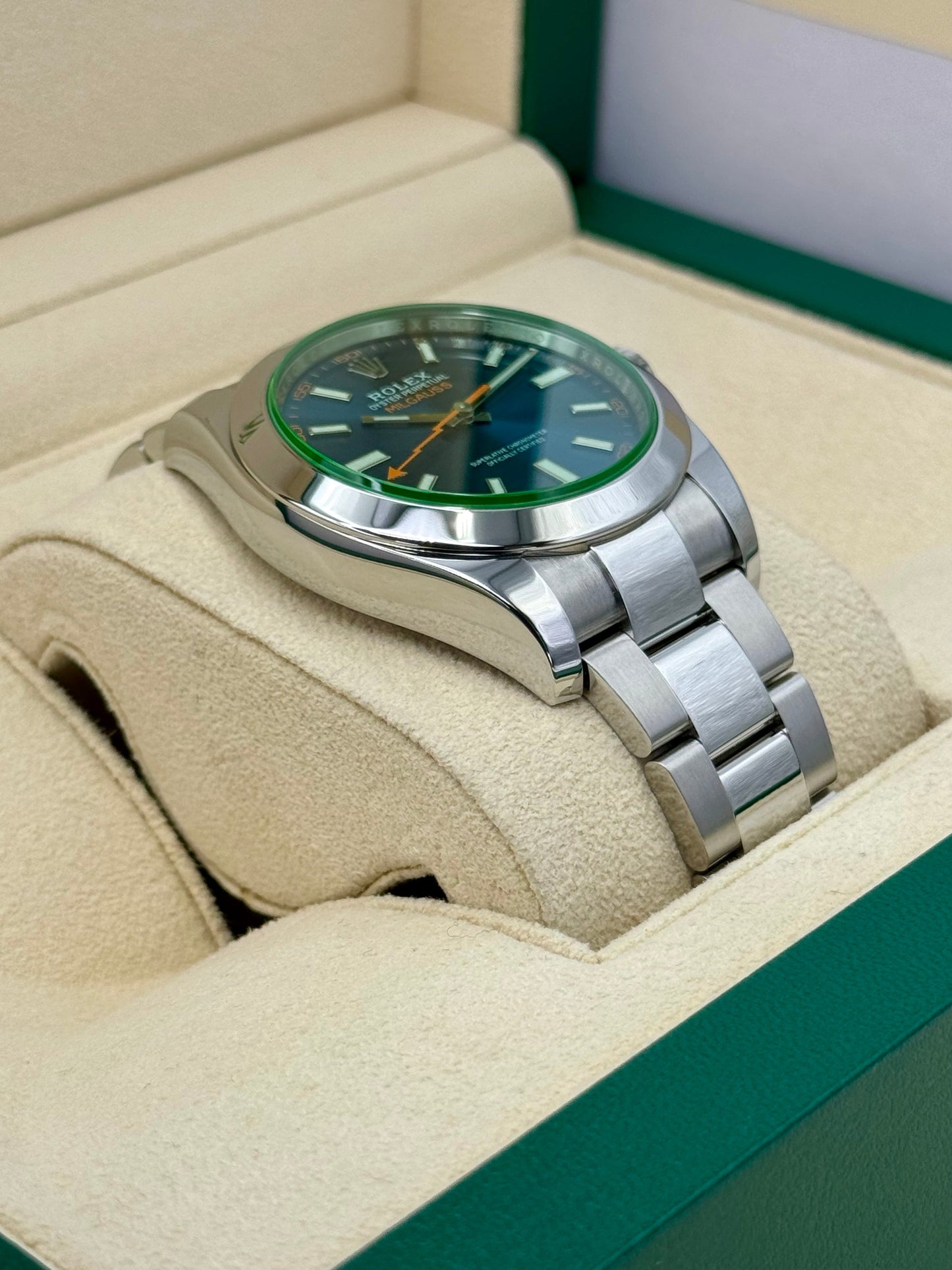 2023 Rolex Milgauss 40mm 116400GV Stainless Steel Blue Dial - MyWatchLLC