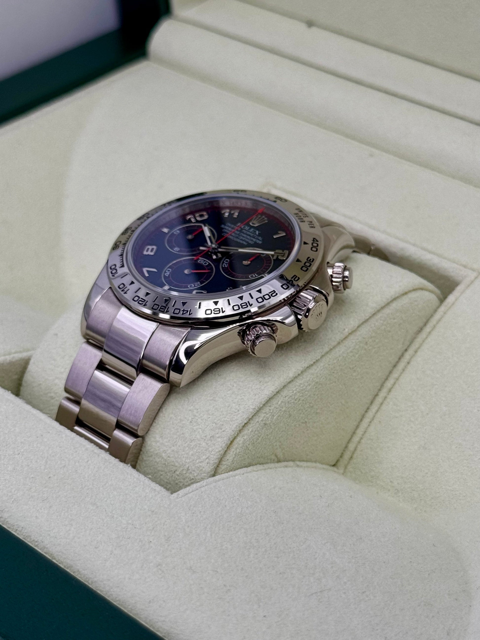 2010 Rolex Daytona 40mm 116509 White Gold Grey Arabic Racing Dial - MyWatchLLC