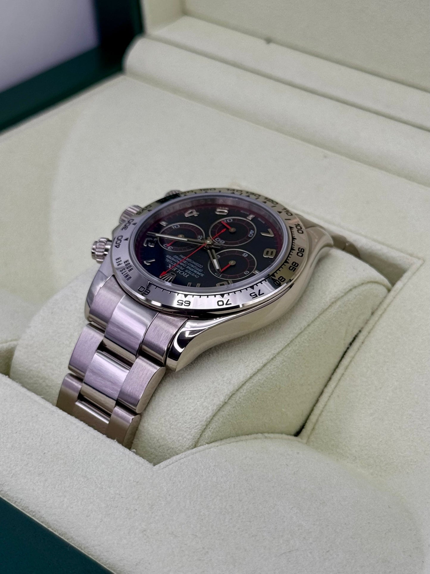 2010 Rolex Daytona 40mm 116509 White Gold Grey Arabic Racing Dial - MyWatchLLC