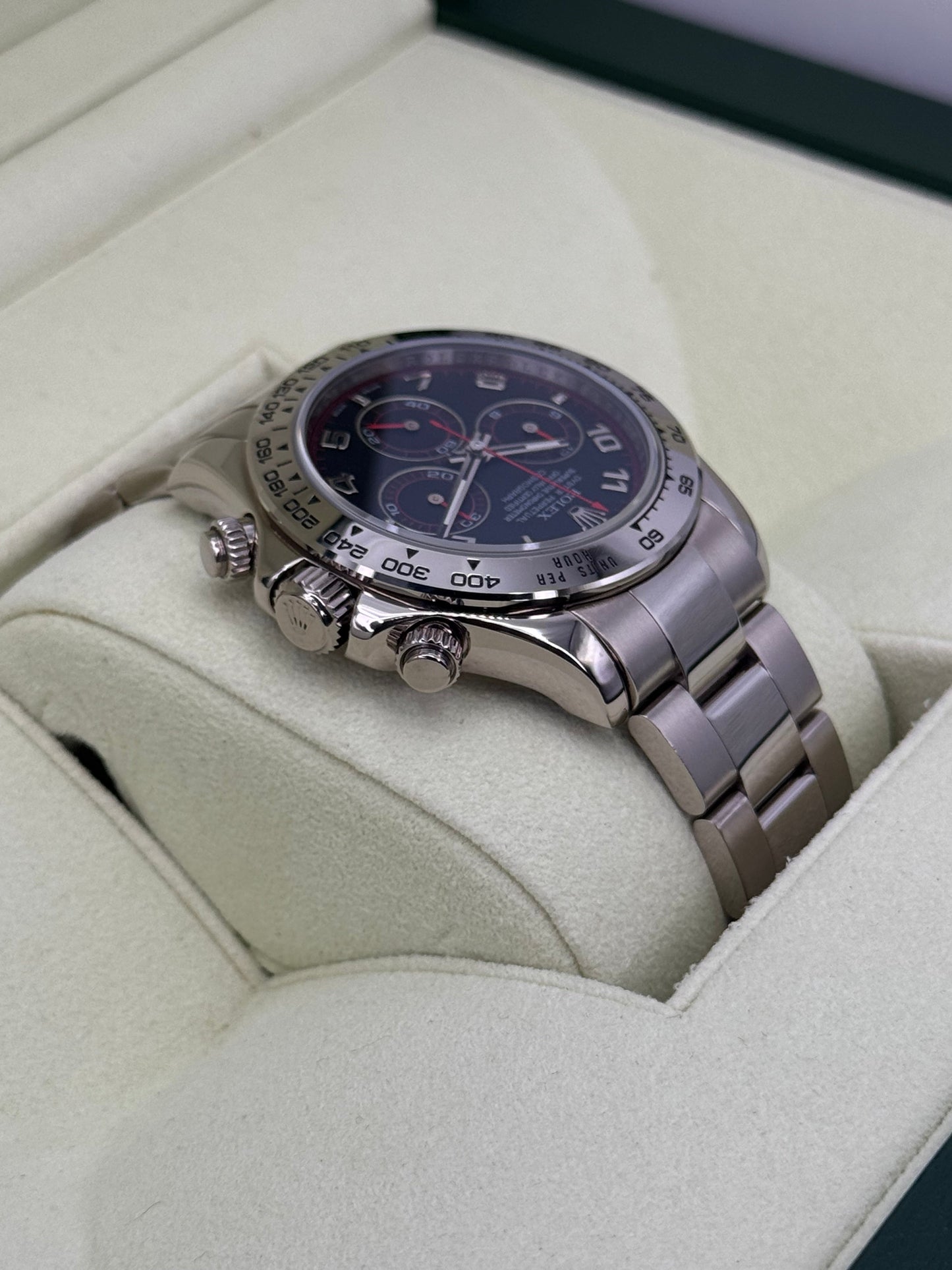 2010 Rolex Daytona 40mm 116509 White Gold Grey Arabic Racing Dial - MyWatchLLC