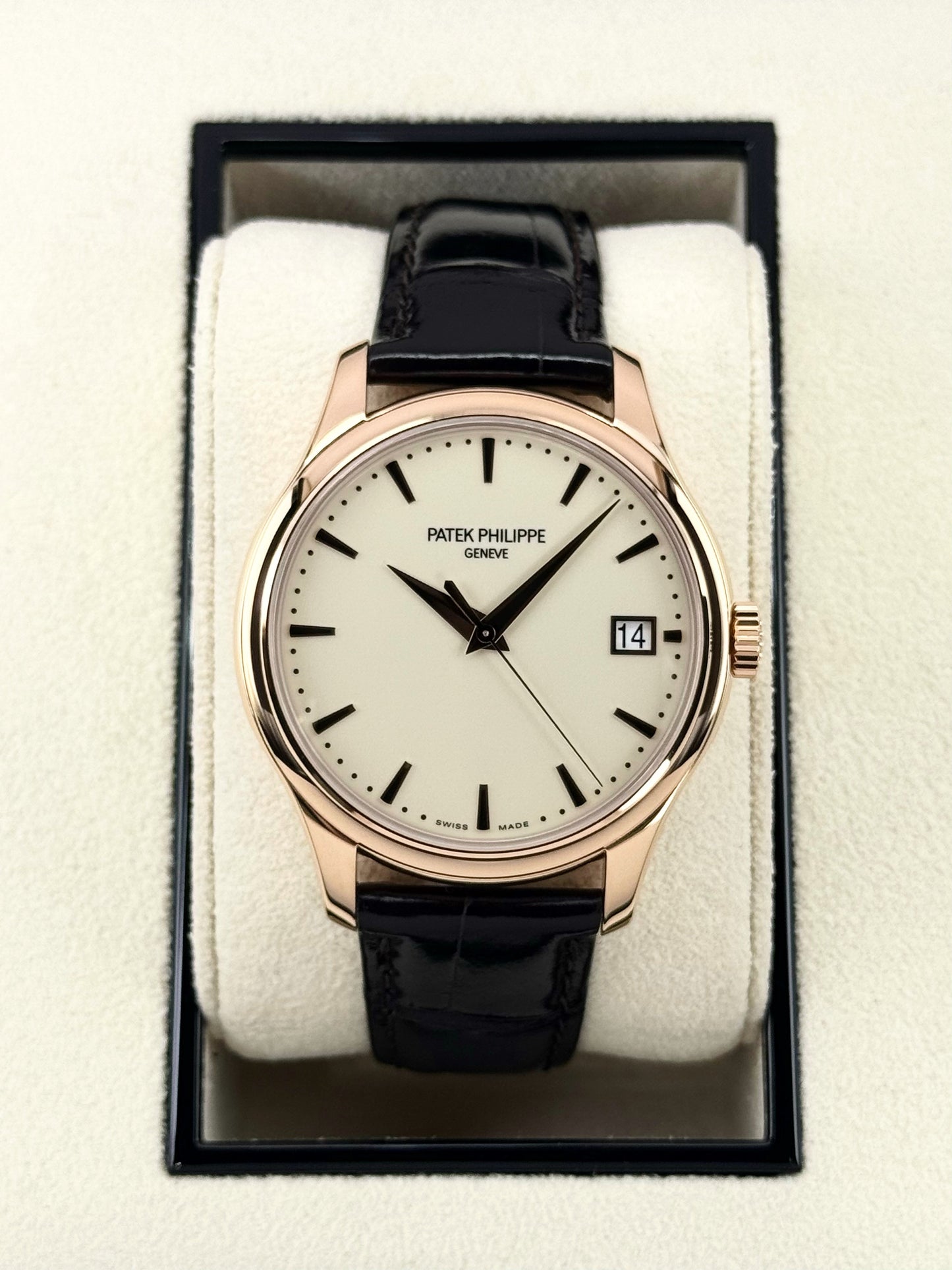 NEW 2022 Patek Philippe Calatrava 39mm 5227R Rose Gold Ivory Dial - MyWatchLLC