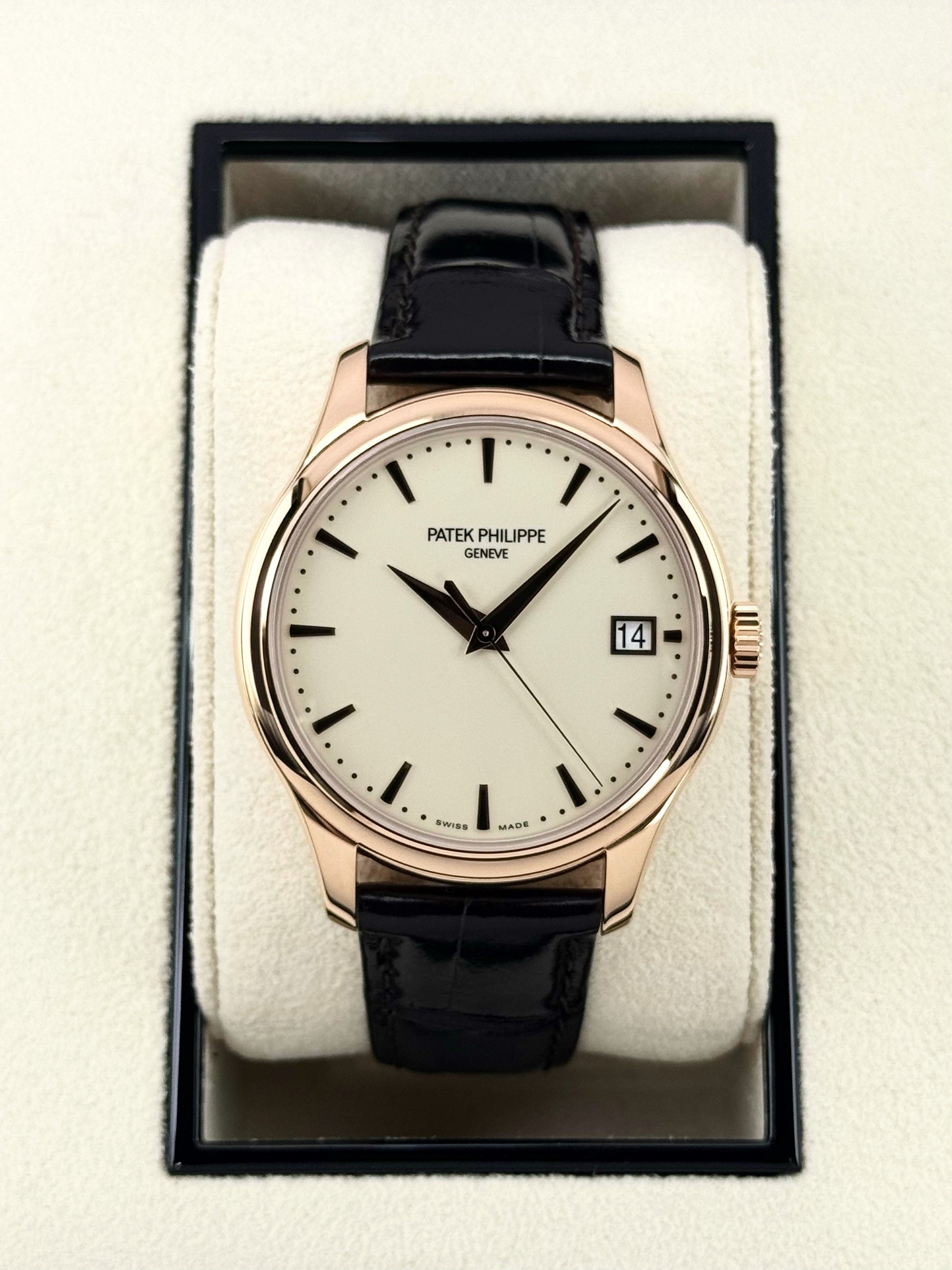 NEW 2022 Patek Philippe Calatrava 39mm 5227R Rose Gold Ivory Dial - MyWatchLLC