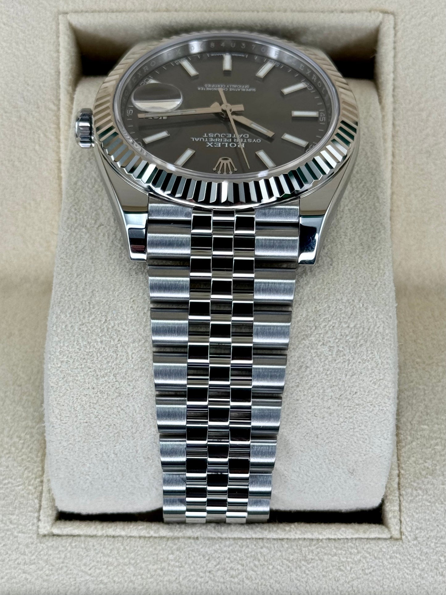 2023 Rolex Datejust 41mm 126334 Stainless Steel Jubilee Rhodium Dial - MyWatchLLC