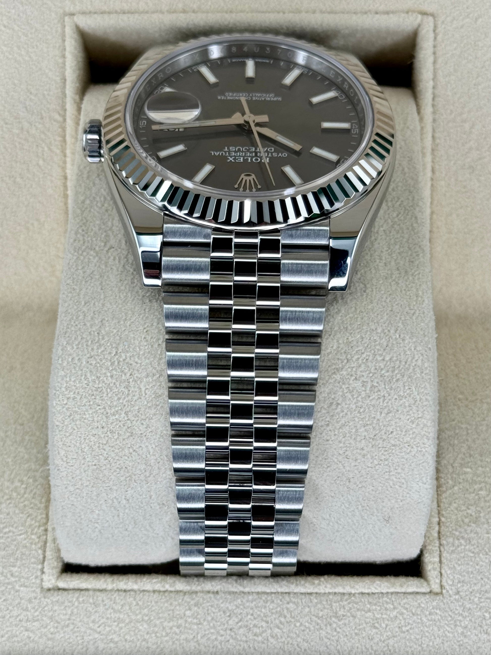 2023 Rolex Datejust 41mm 126334 Stainless Steel Jubilee Rhodium Dial - MyWatchLLC