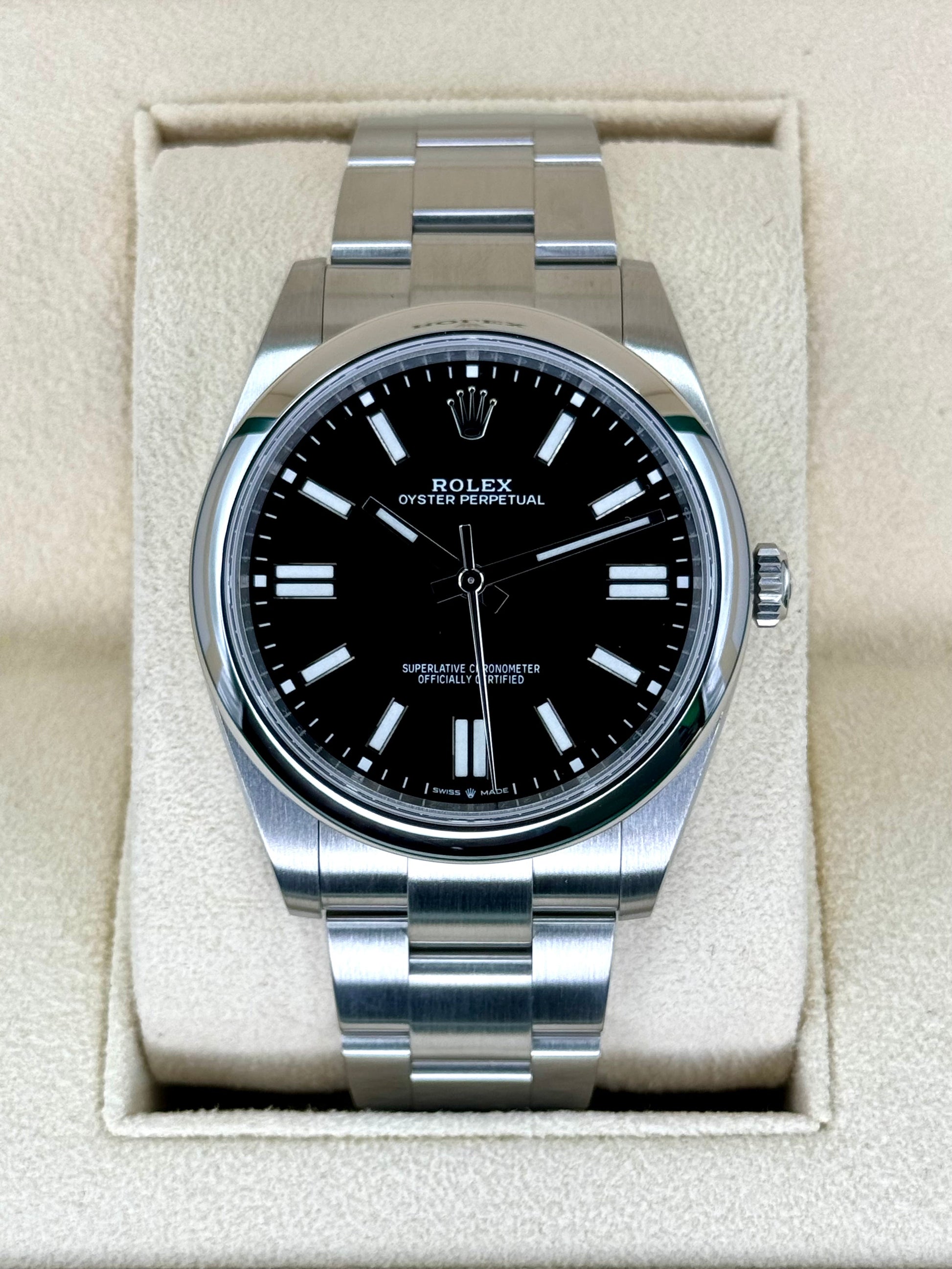 2023 Rolex Oyster Perpetual 41mm 124300 Stainless Steel Black Dial - MyWatchLLC