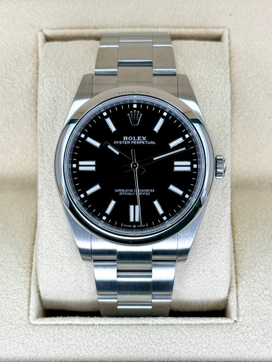 2023 Rolex Oyster Perpetual 41mm 124300 Stainless Steel Black Dial - MyWatchLLC