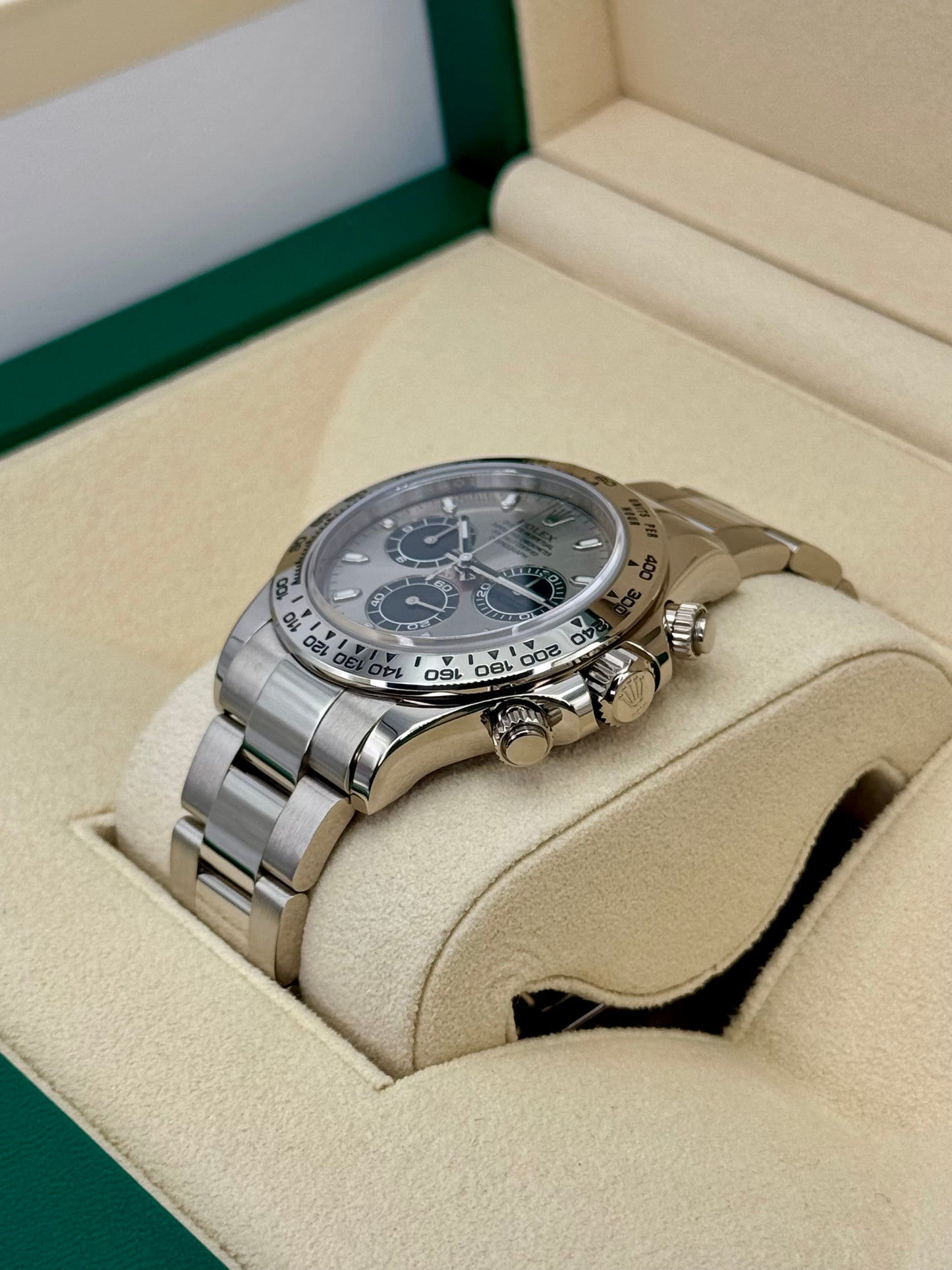 2017 Rolex Daytona "Ghost" 40mm 116509 White Gold Silver Dial - MyWatchLLC