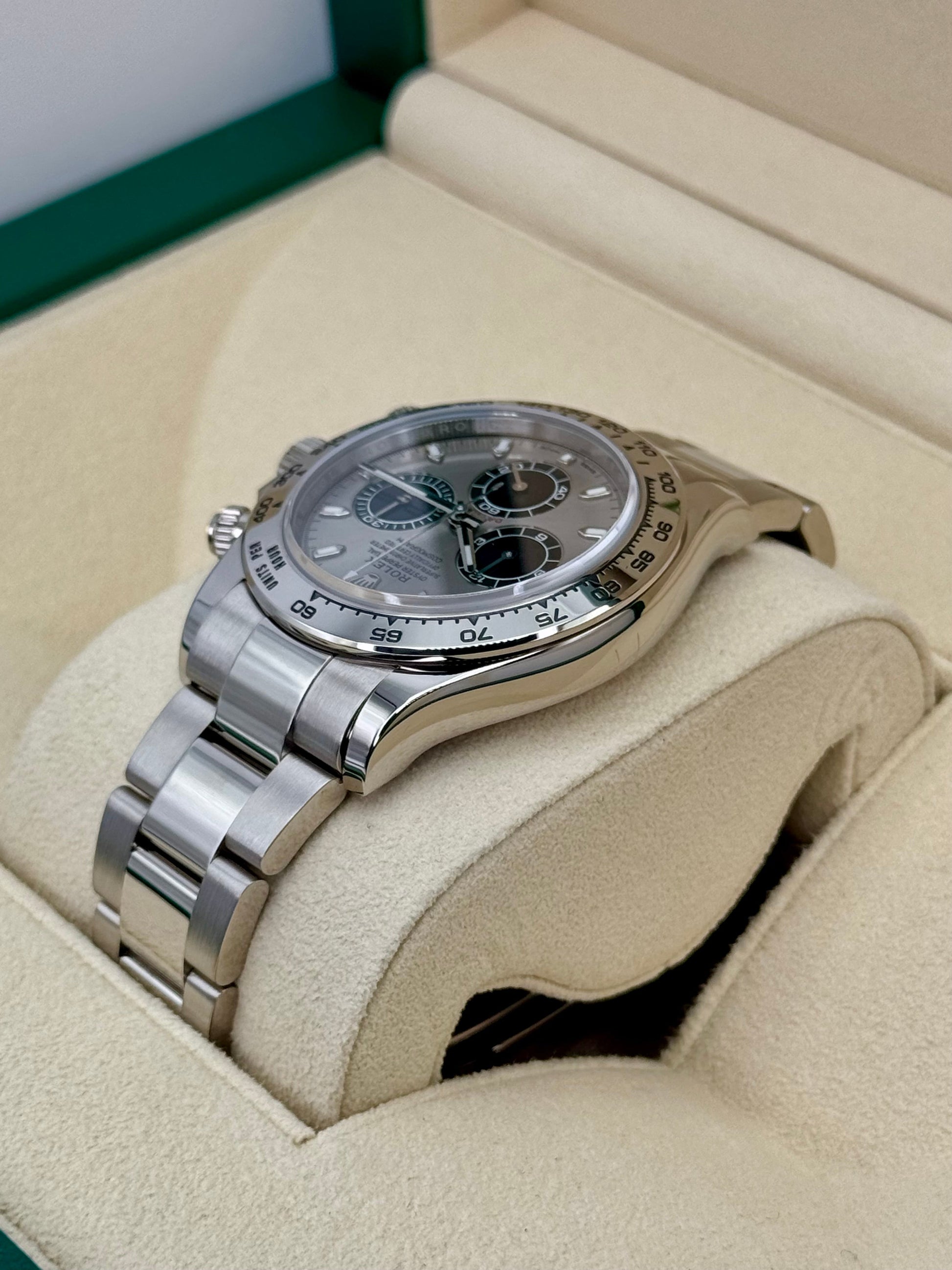 2017 Rolex Daytona "Ghost" 40mm 116509 White Gold Silver Dial - MyWatchLLC