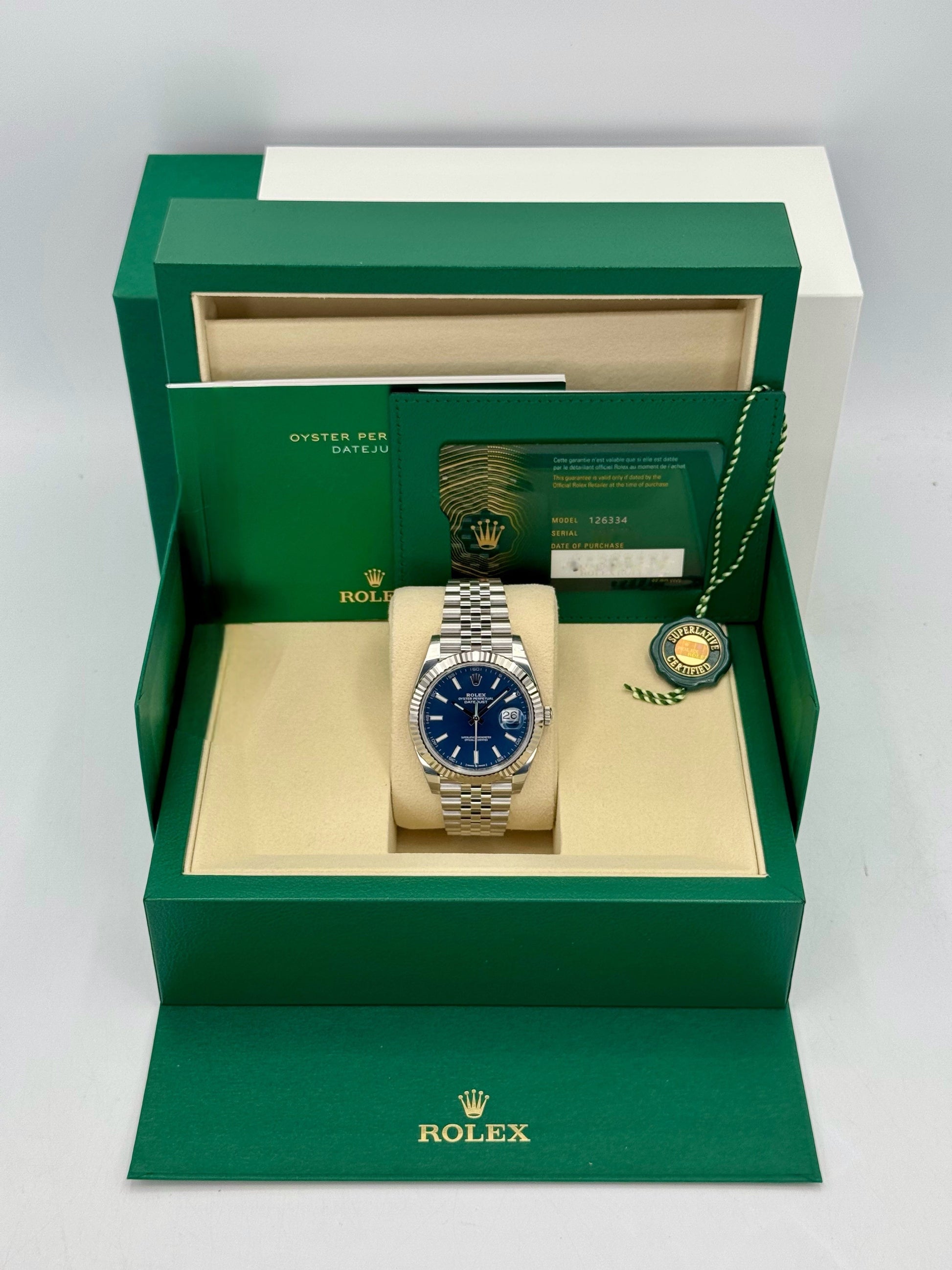 NEW 2025 Rolex Datejust 41mm 126334 Stainless Steel Jubilee Blue Dial - MyWatchLLC