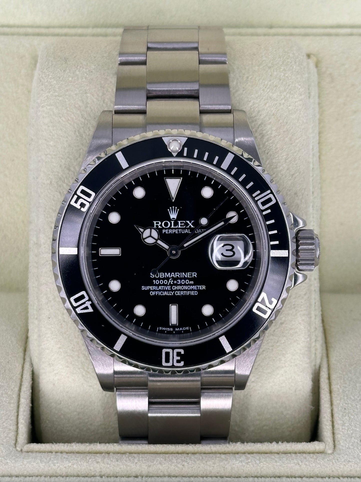 2007 Rolex Submariner Date 40mm 16610 Stainless Steel Black Dial - MyWatchLLC