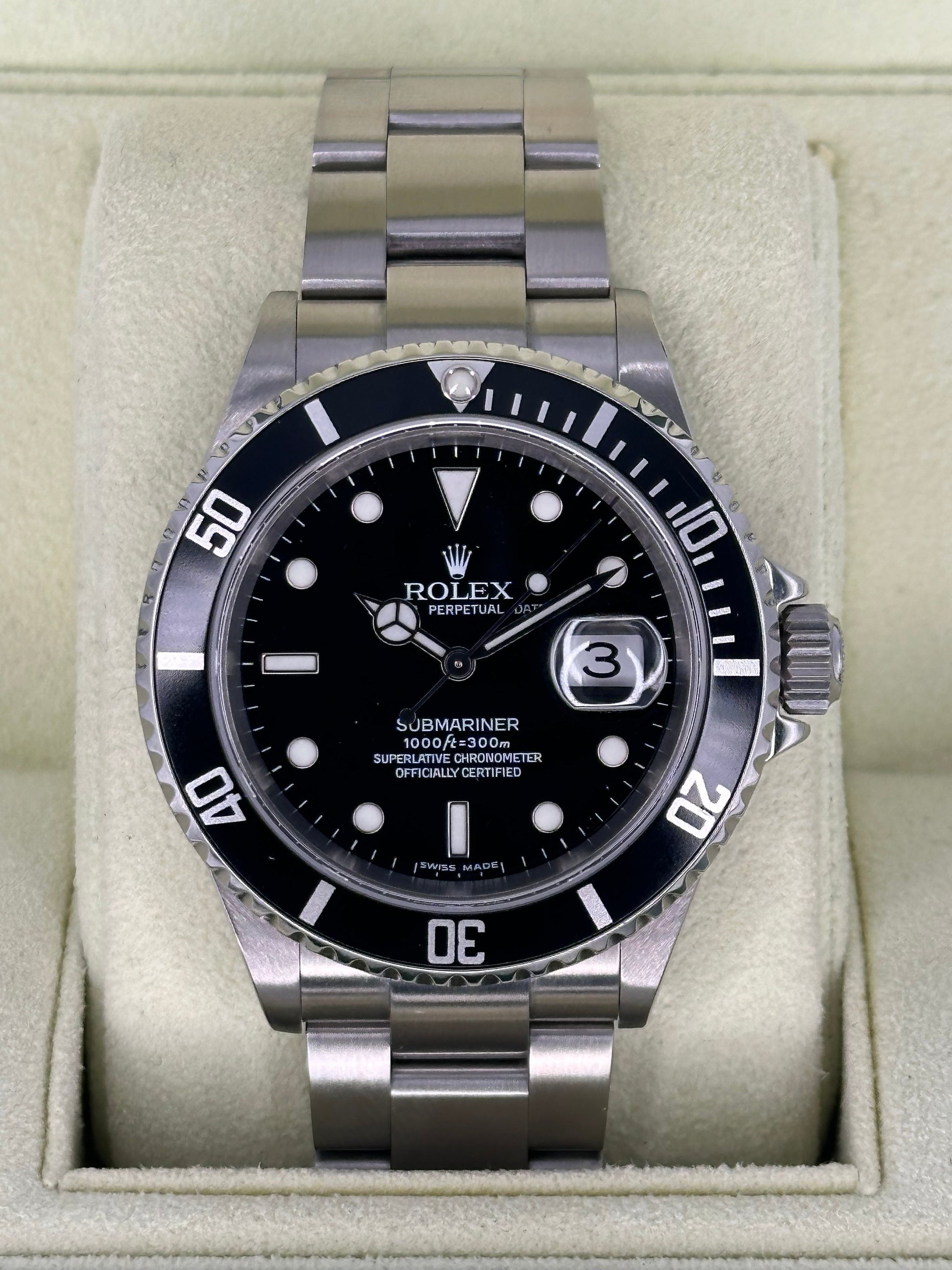 2007 Rolex Submariner Date 40mm 16610 Stainless Steel Black Dial - MyWatchLLC