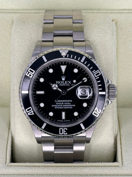 2007 Rolex Submariner Date 40mm 16610 Stainless Steel Black Dial - MyWatchLLC