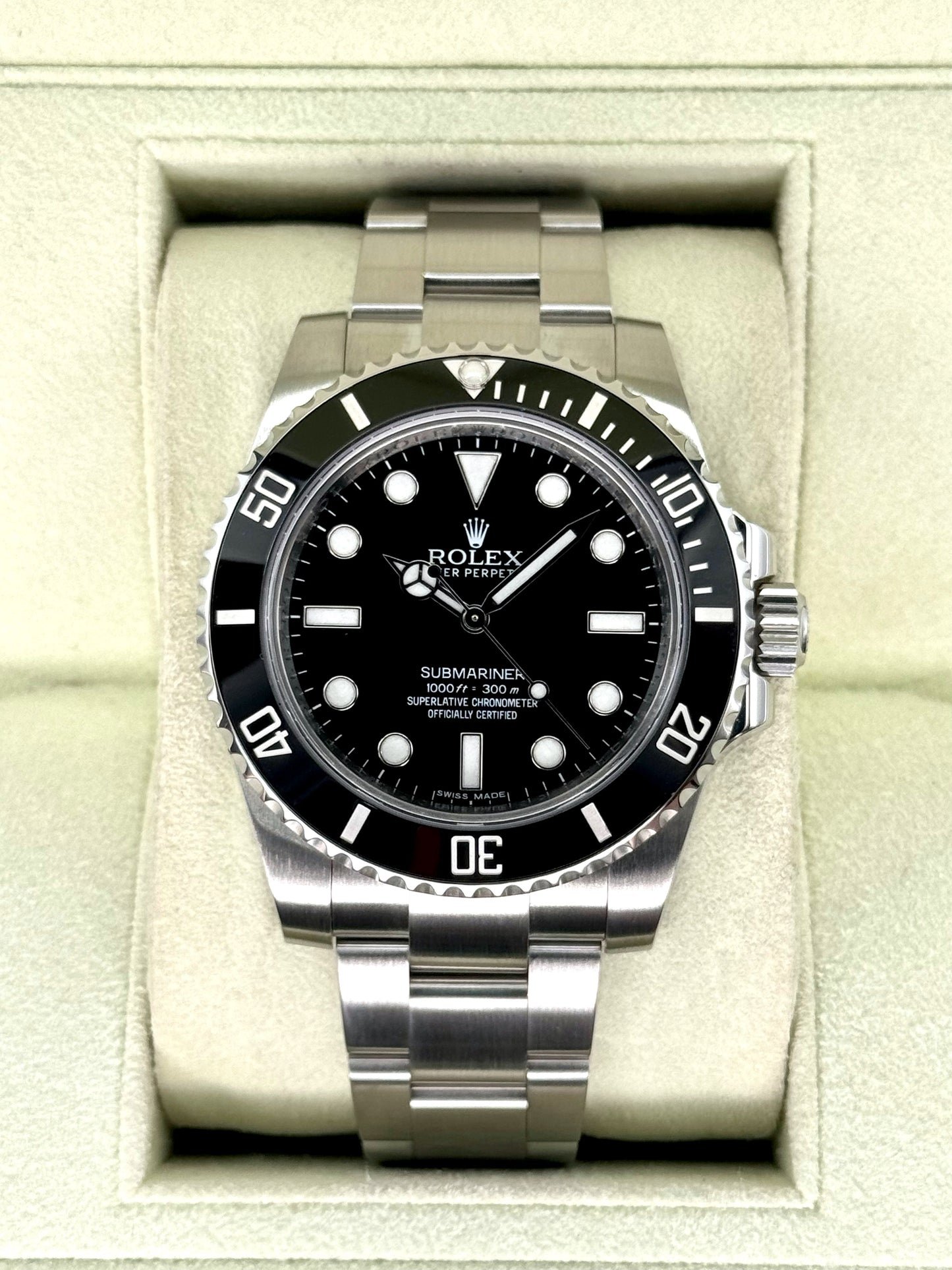 2014 Rolex Submariner 40mm 114060 Stainless Steel Black Dial - MyWatchLLC