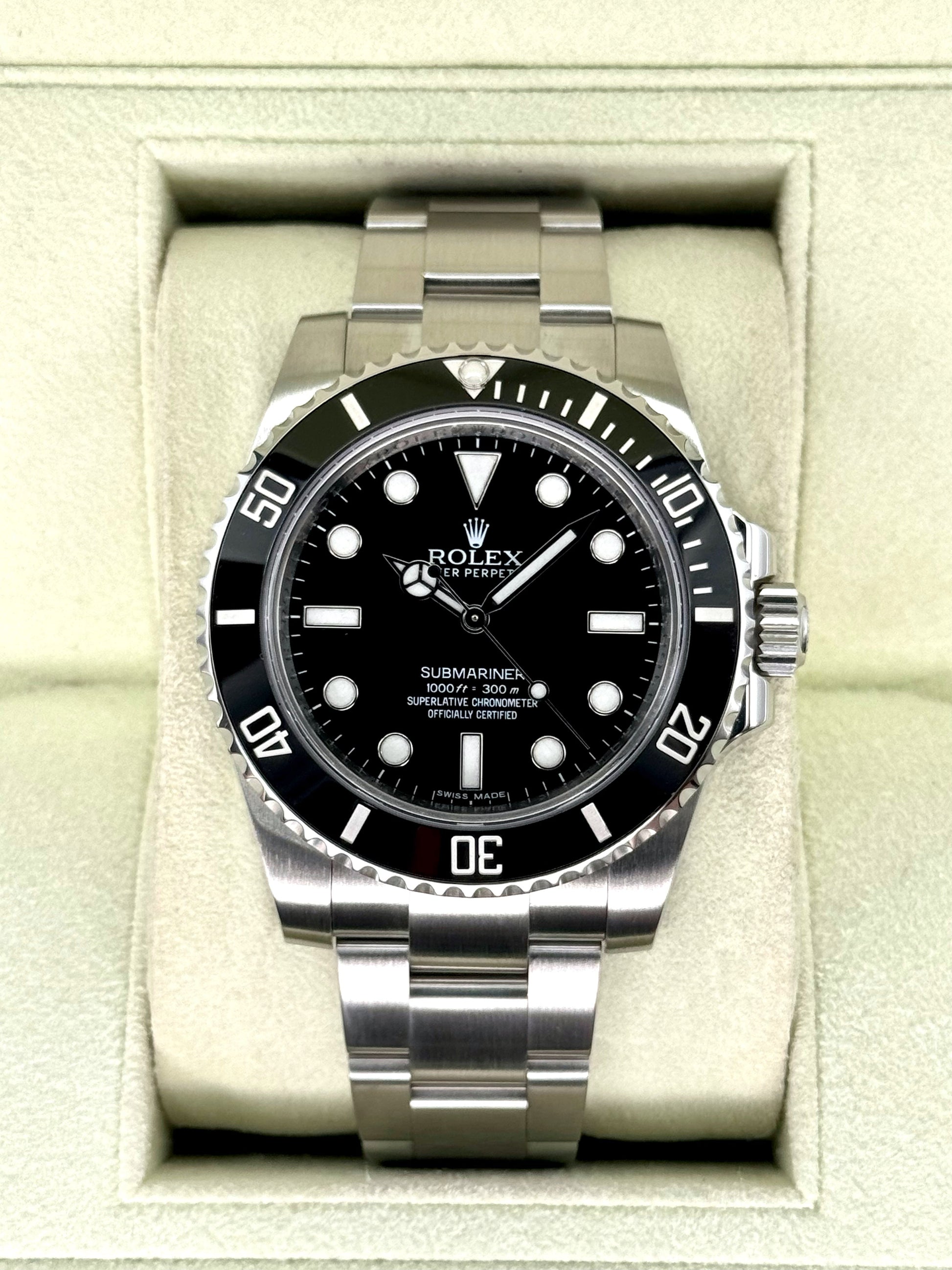 2014 Rolex Submariner 40mm 114060 Stainless Steel Black Dial - MyWatchLLC