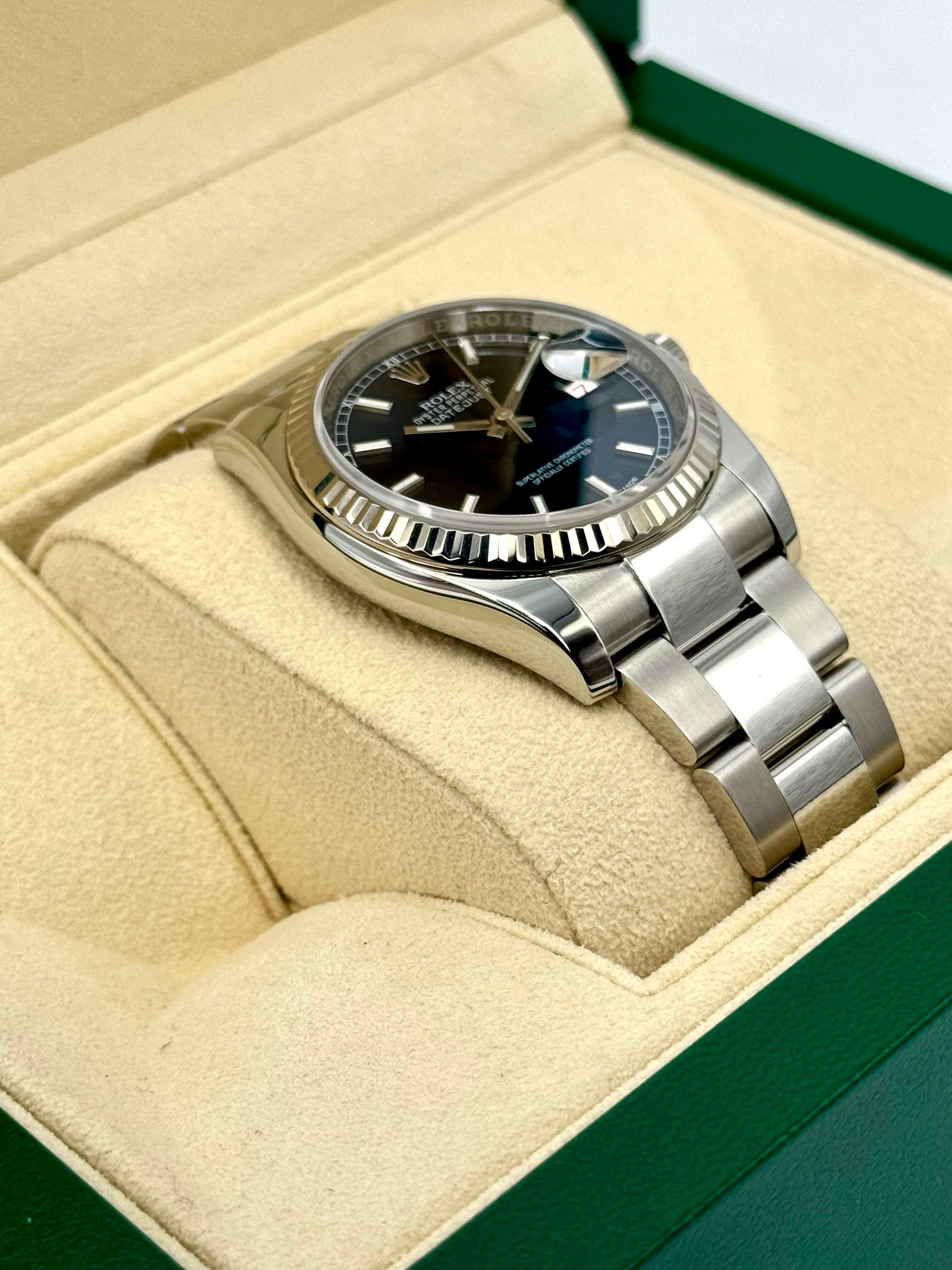 2018 Rolex Datejust 36mm 116234 Stainless Steel Oyster Blue Dial - MyWatchLLC