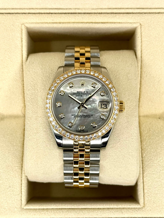 Rolex Lady Datejust 31mm 178383 Two-Tone Jubilee MOP Diamond Dial - MyWatchLLC