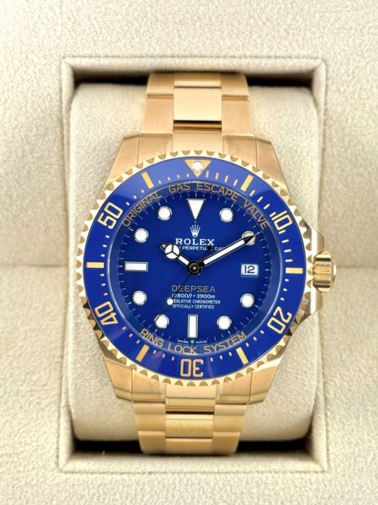 NEW 2025 Rolex Deepsea 44mm 136668LB Yellow Gold Blue Dial (STICKERED) - MyWatchLLC