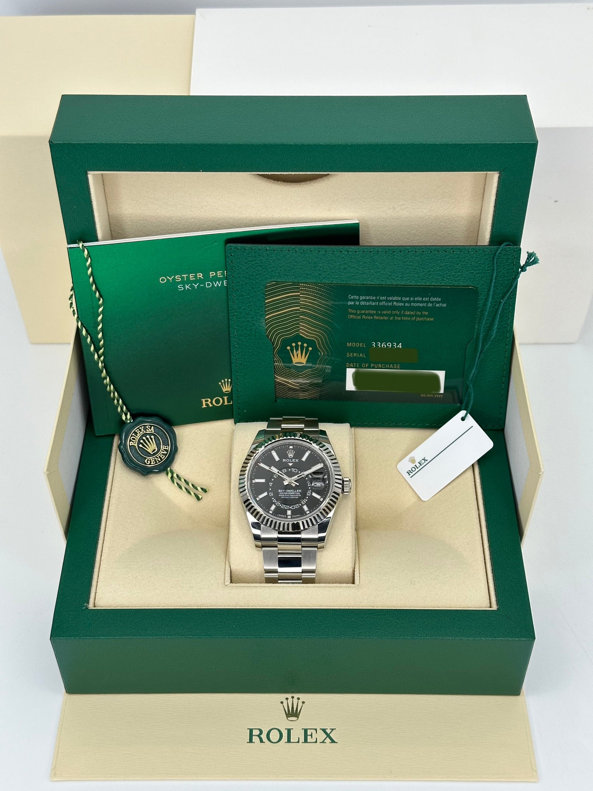 NEW 2023 Rolex Sky-Dweller 42 336934 Stainless Steel Oyster Black Dial - MyWatchLLC