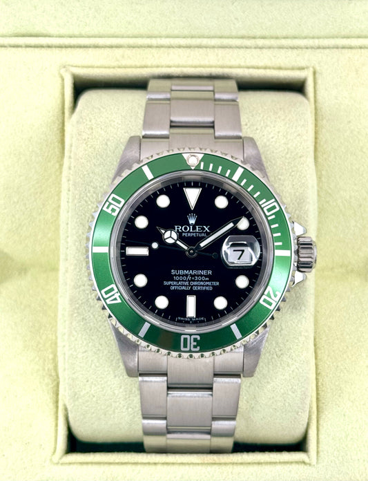 2007 Rolex Submariner "Kermit" 40mm 16610LV Stainless Steel Black Dial - MyWatchLLC