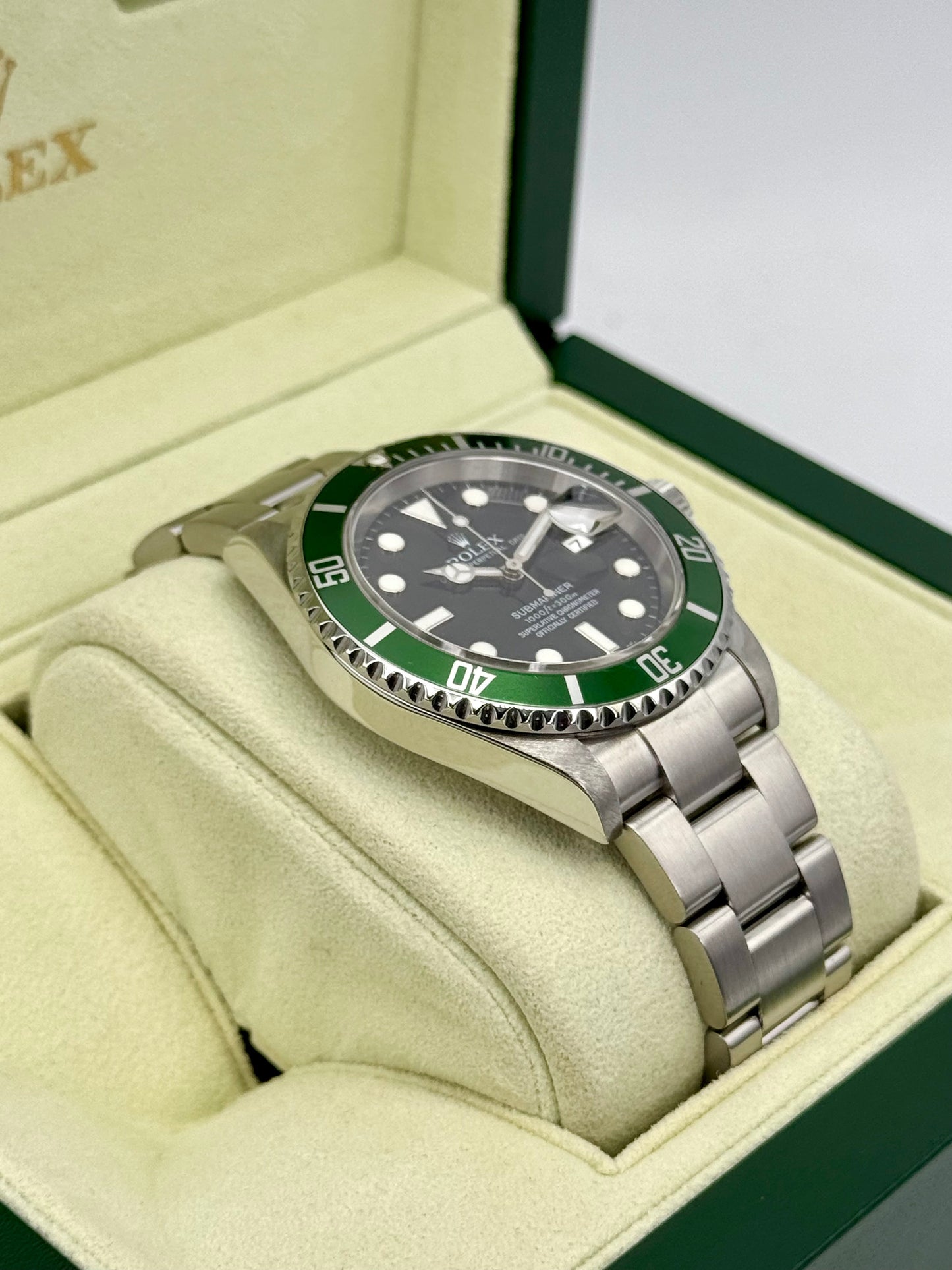 2007 Rolex Submariner "Kermit" 40mm 16610LV Stainless Steel Black Dial - MyWatchLLC