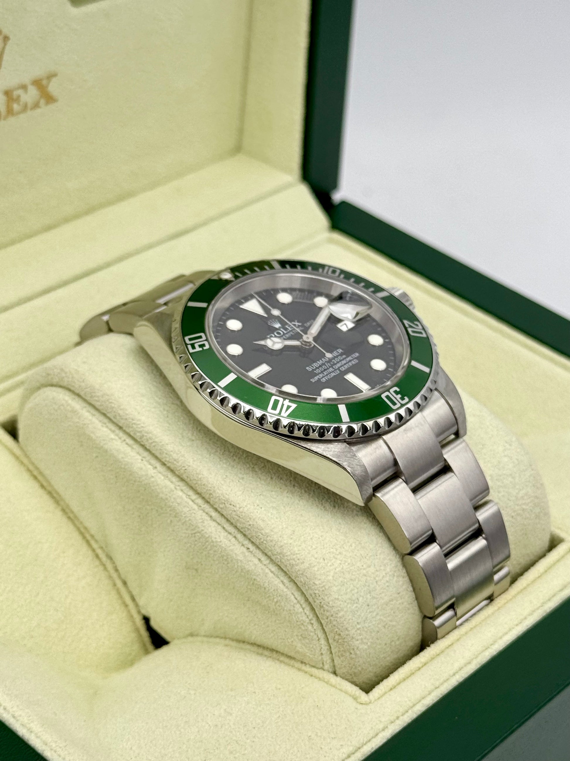 2007 Rolex Submariner "Kermit" 40mm 16610LV Stainless Steel Black Dial - MyWatchLLC