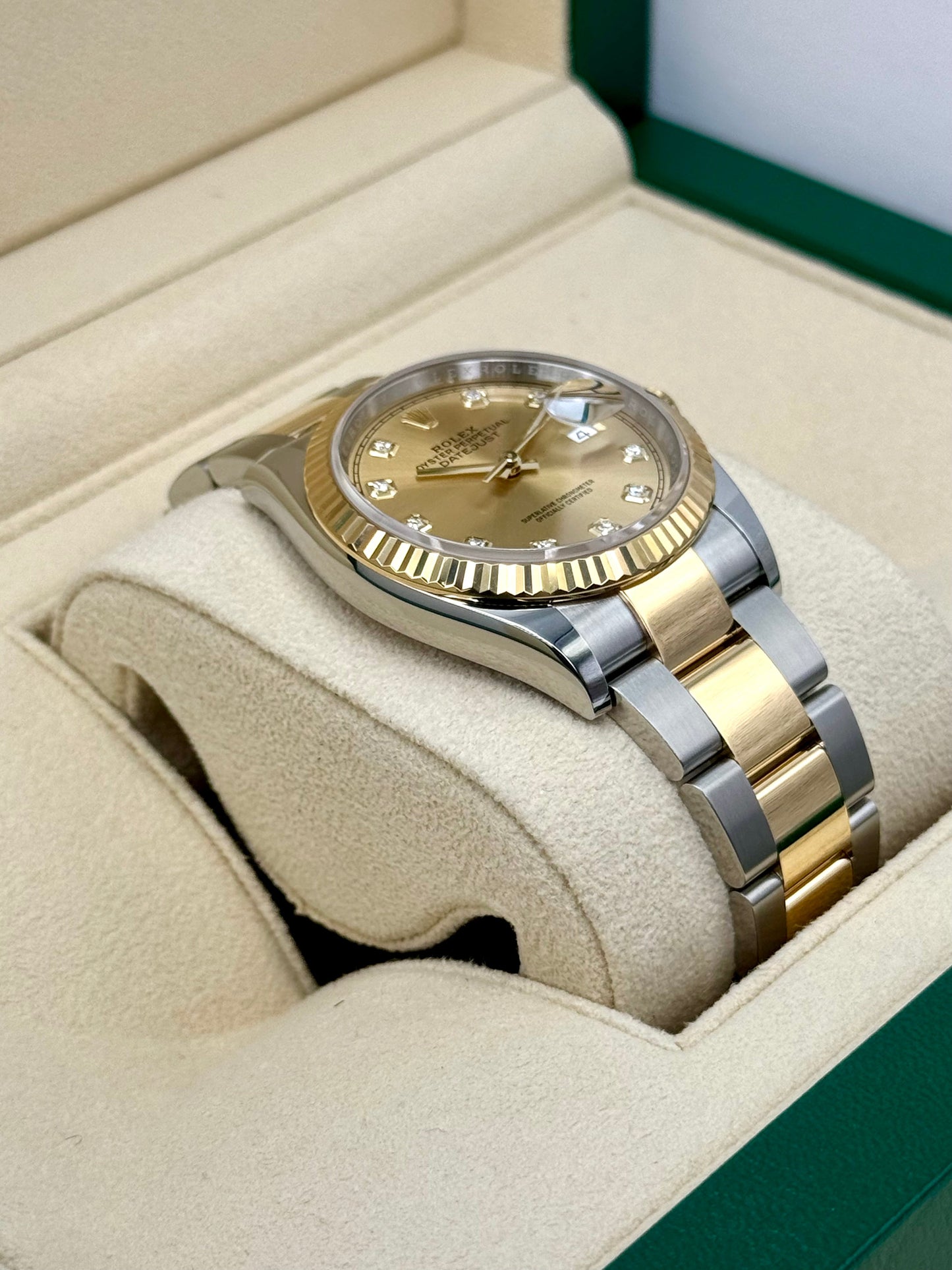 NEW 2024 Rolex Datejust 36mm 126233 Two-Tone Champagne Diamond Dial - MyWatchLLC