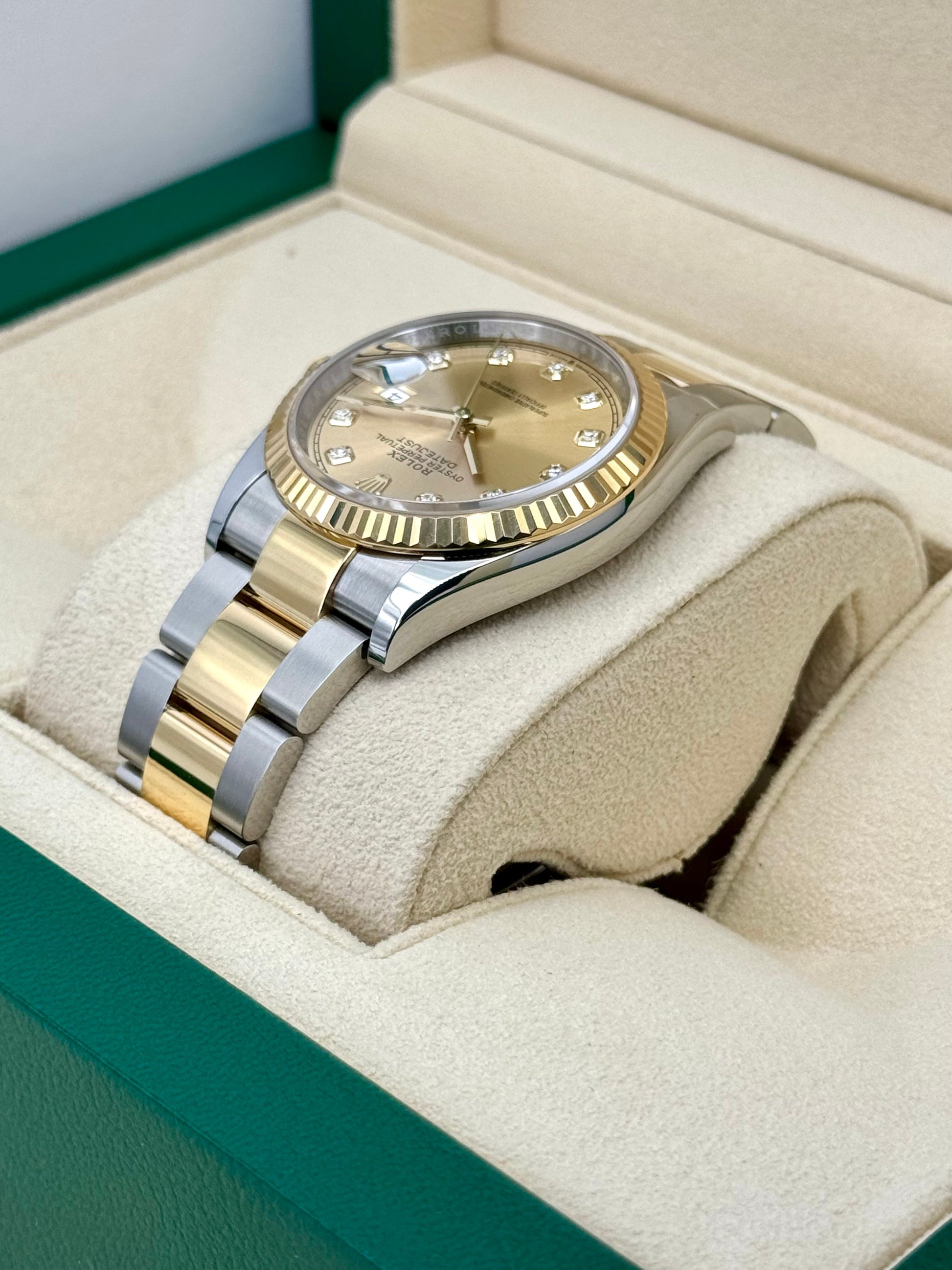 NEW 2024 Rolex Datejust 36mm 126233 Two-Tone Champagne Diamond Dial - MyWatchLLC