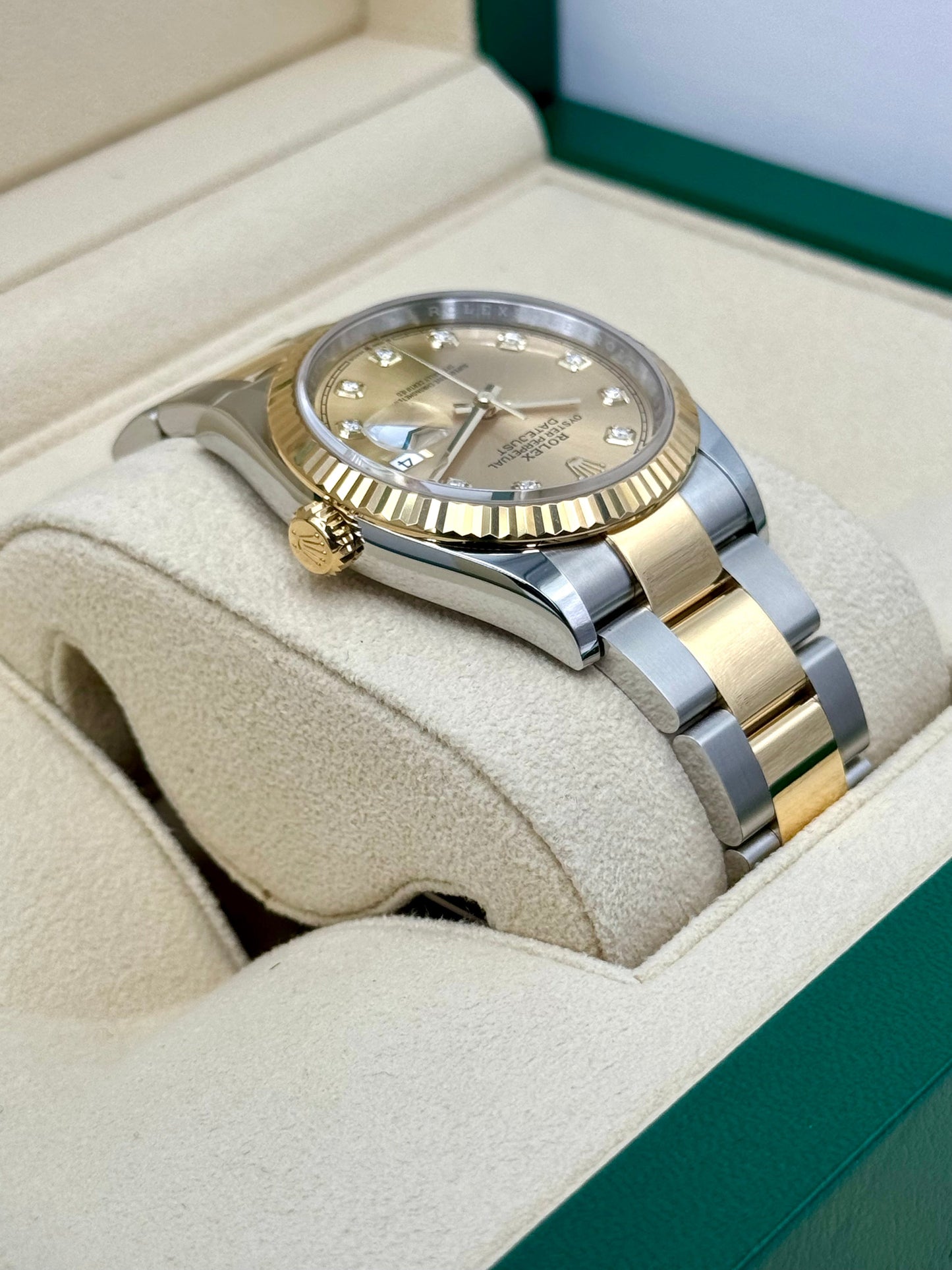 NEW 2024 Rolex Datejust 36mm 126233 Two-Tone Champagne Diamond Dial - MyWatchLLC