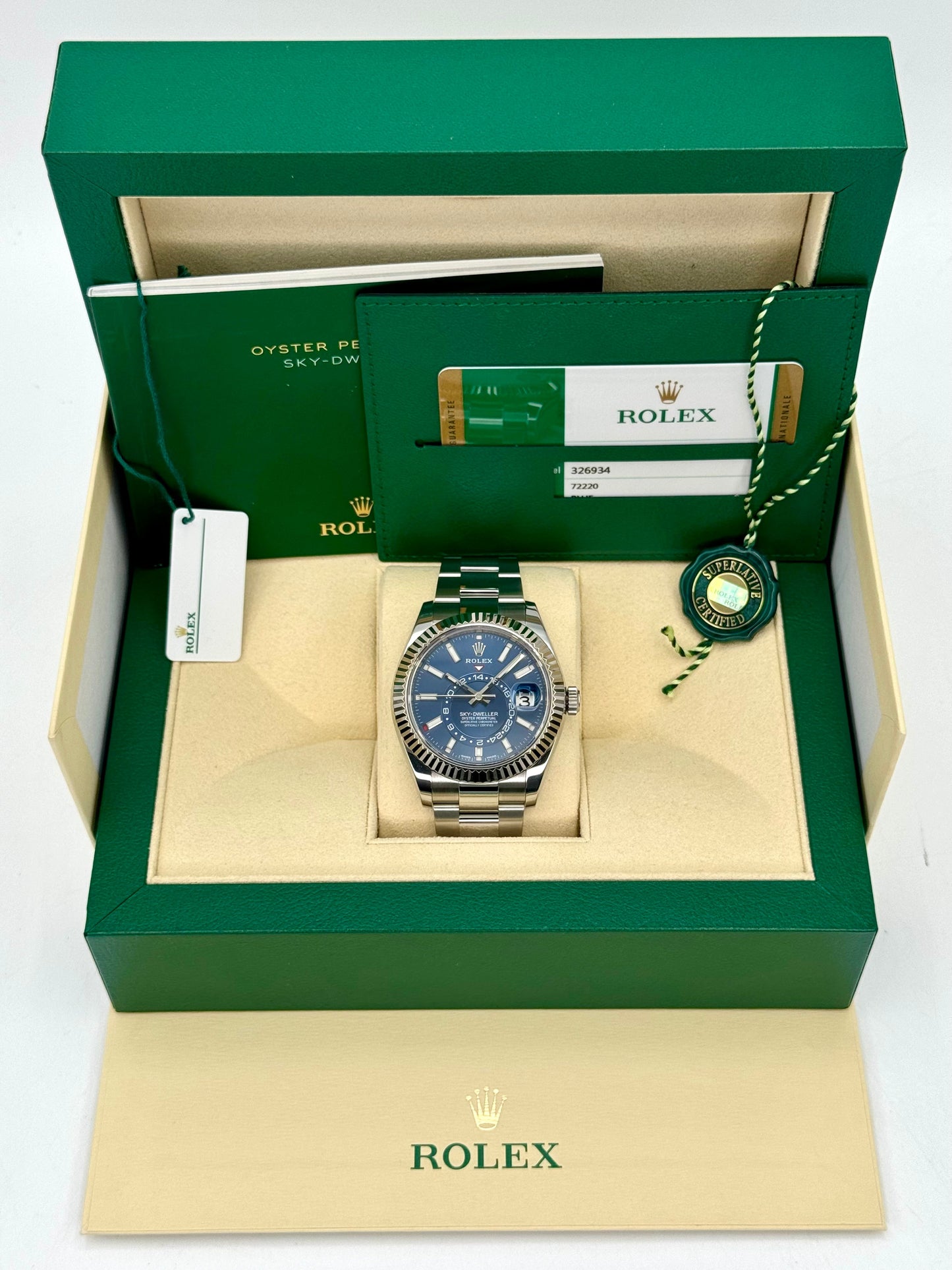 2020 Sky-Dweller 42mm 326934 Stainless Steel Oyster Blue Dial - MyWatchLLC