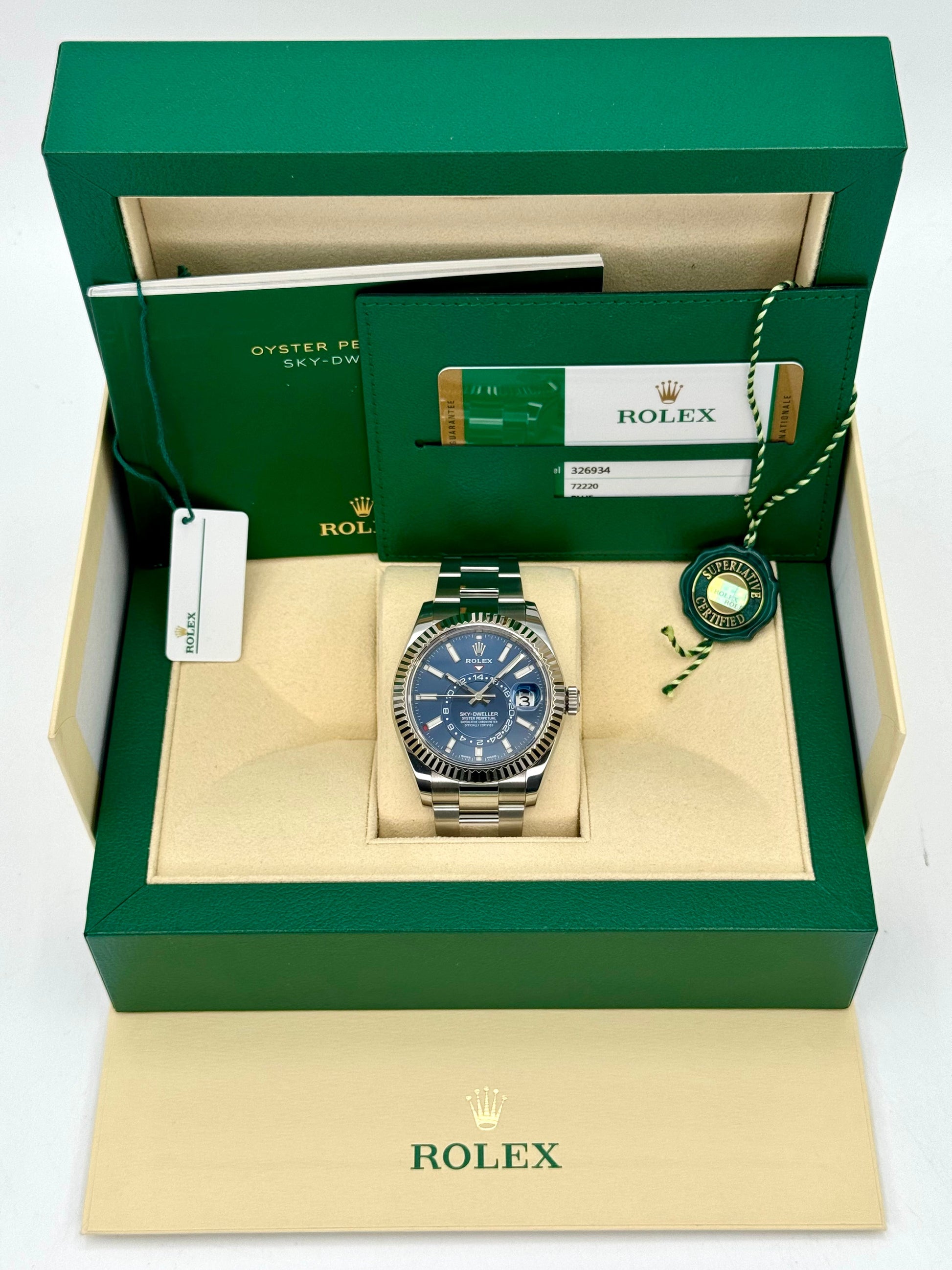 2020 Sky-Dweller 42mm 326934 Stainless Steel Oyster Blue Dial - MyWatchLLC