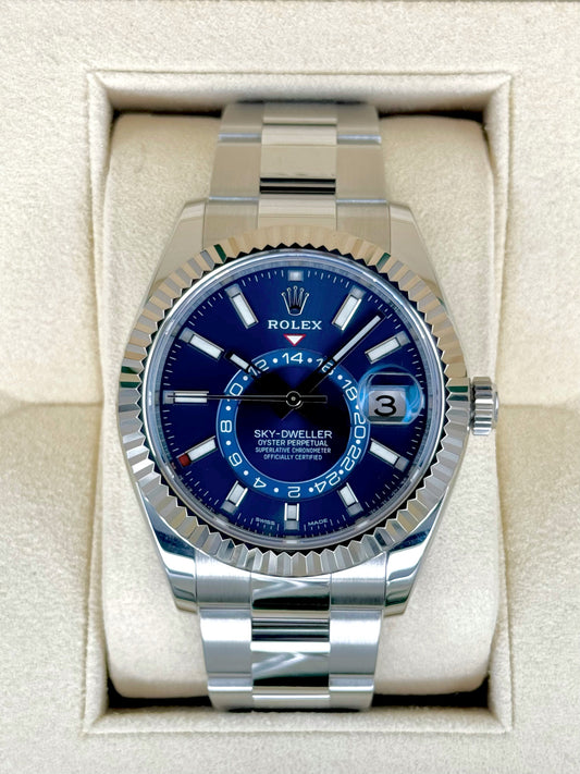 2020 Sky-Dweller 42mm 326934 Stainless Steel Oyster Blue Dial - MyWatchLLC