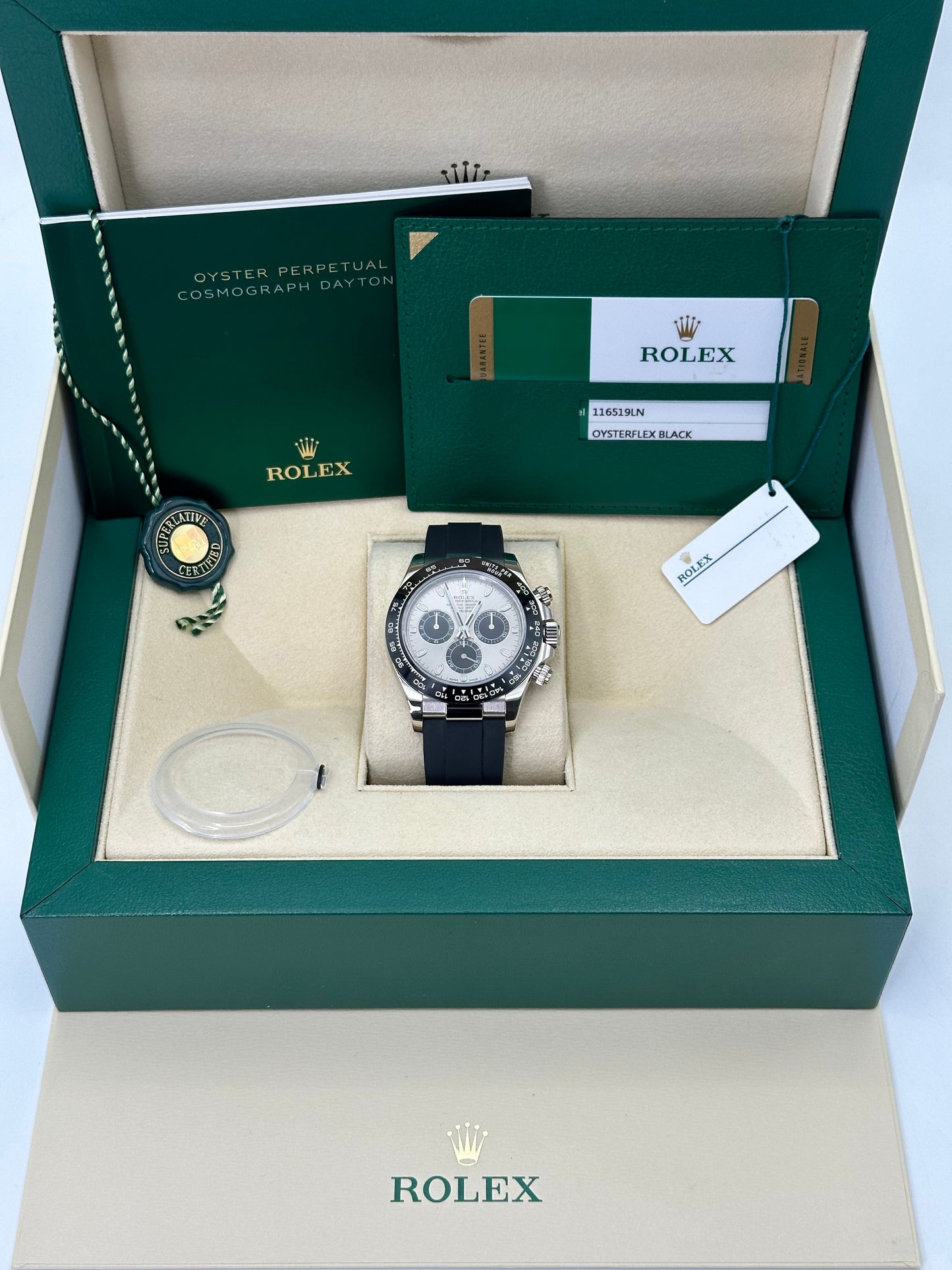 2018 Rolex Daytona 40mm 116519LN White Gold Oysterflex Grey Ghost Dial - MyWatchLLC