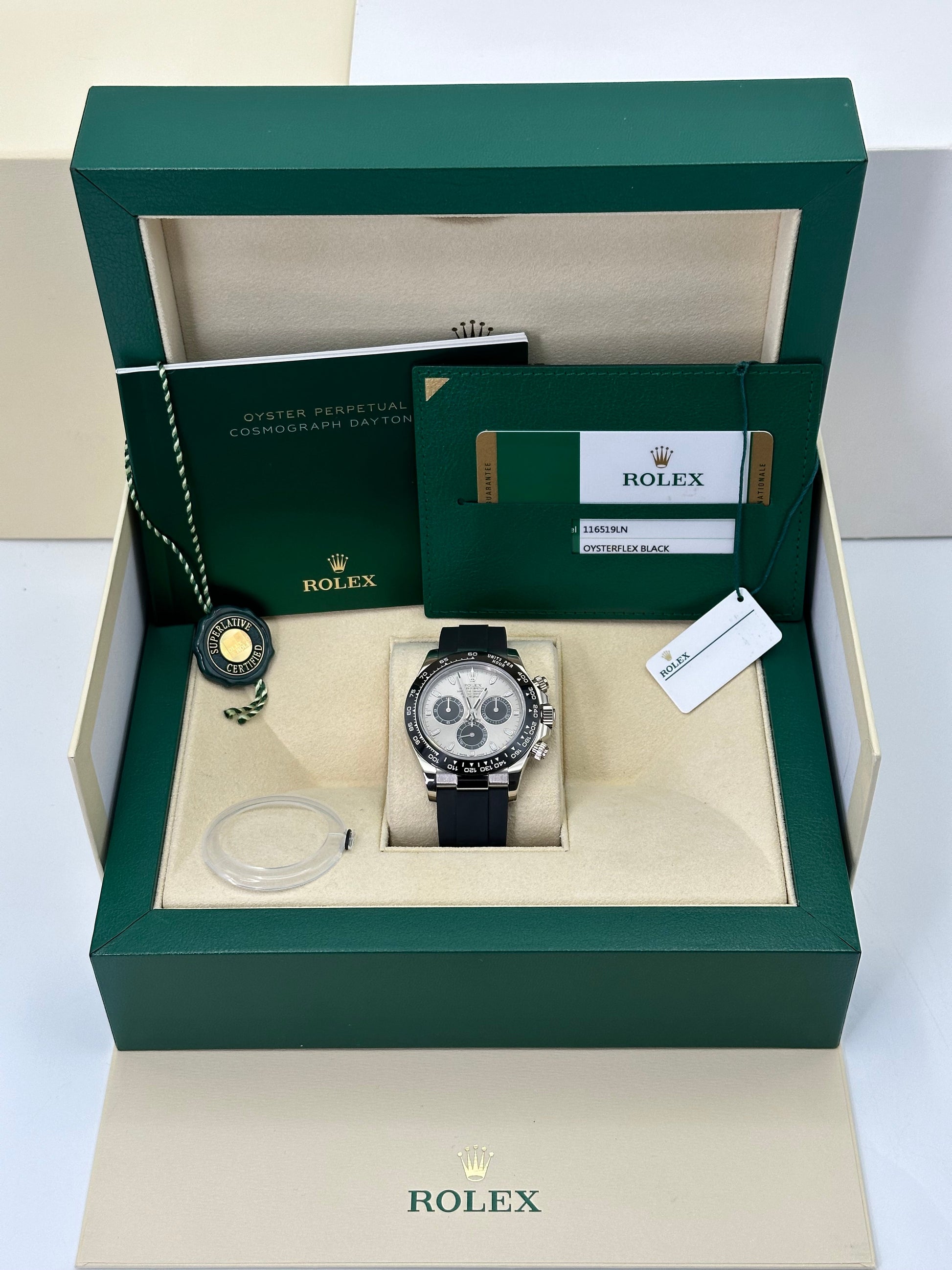 2018 Rolex Daytona 40mm 116519LN White Gold Oysterflex Grey Ghost Dial - MyWatchLLC