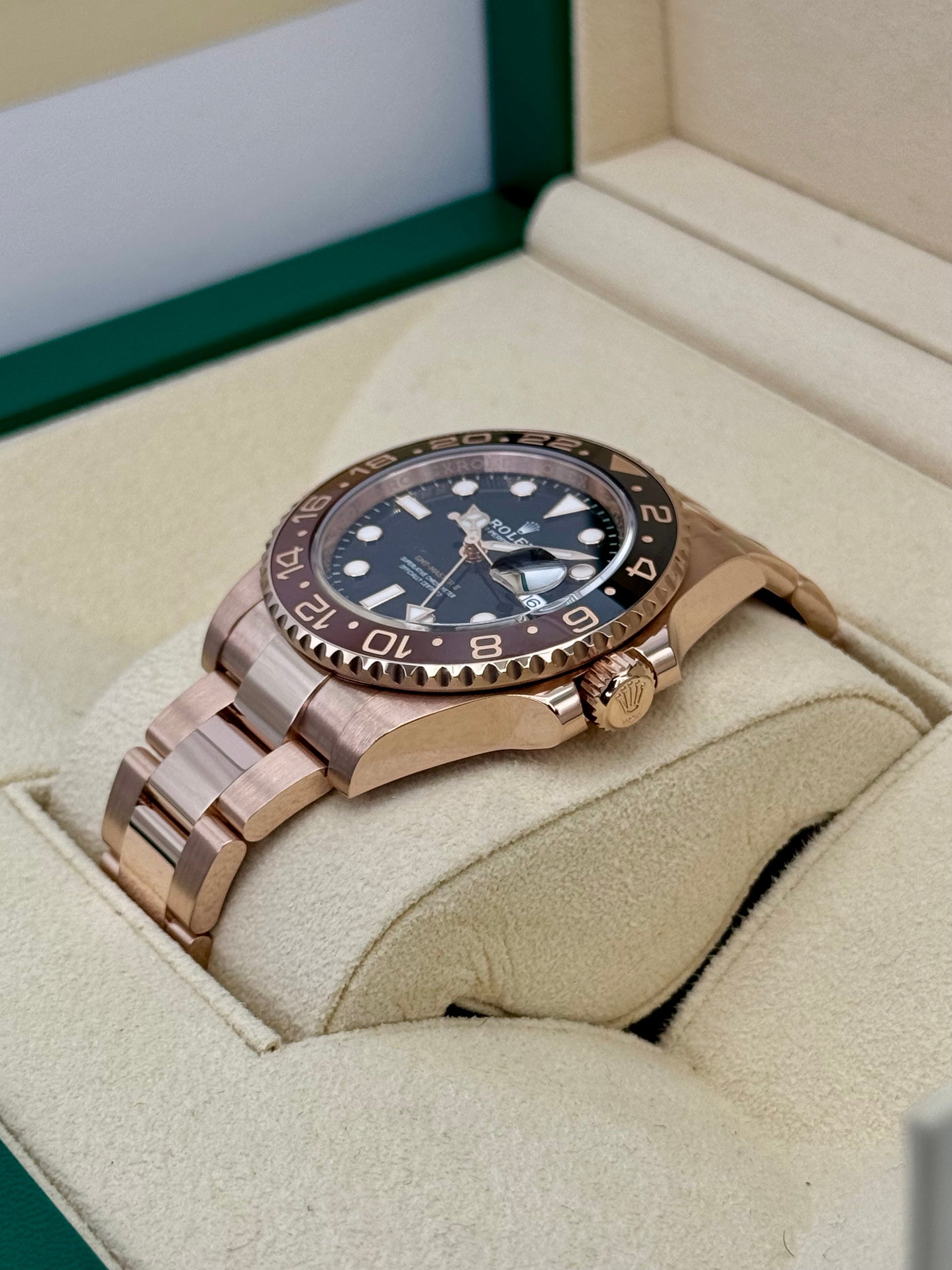 2024 Rolex GMT-Master II "Rootbeer" 40mm 126715CHNR Rose Gold - MyWatchLLC