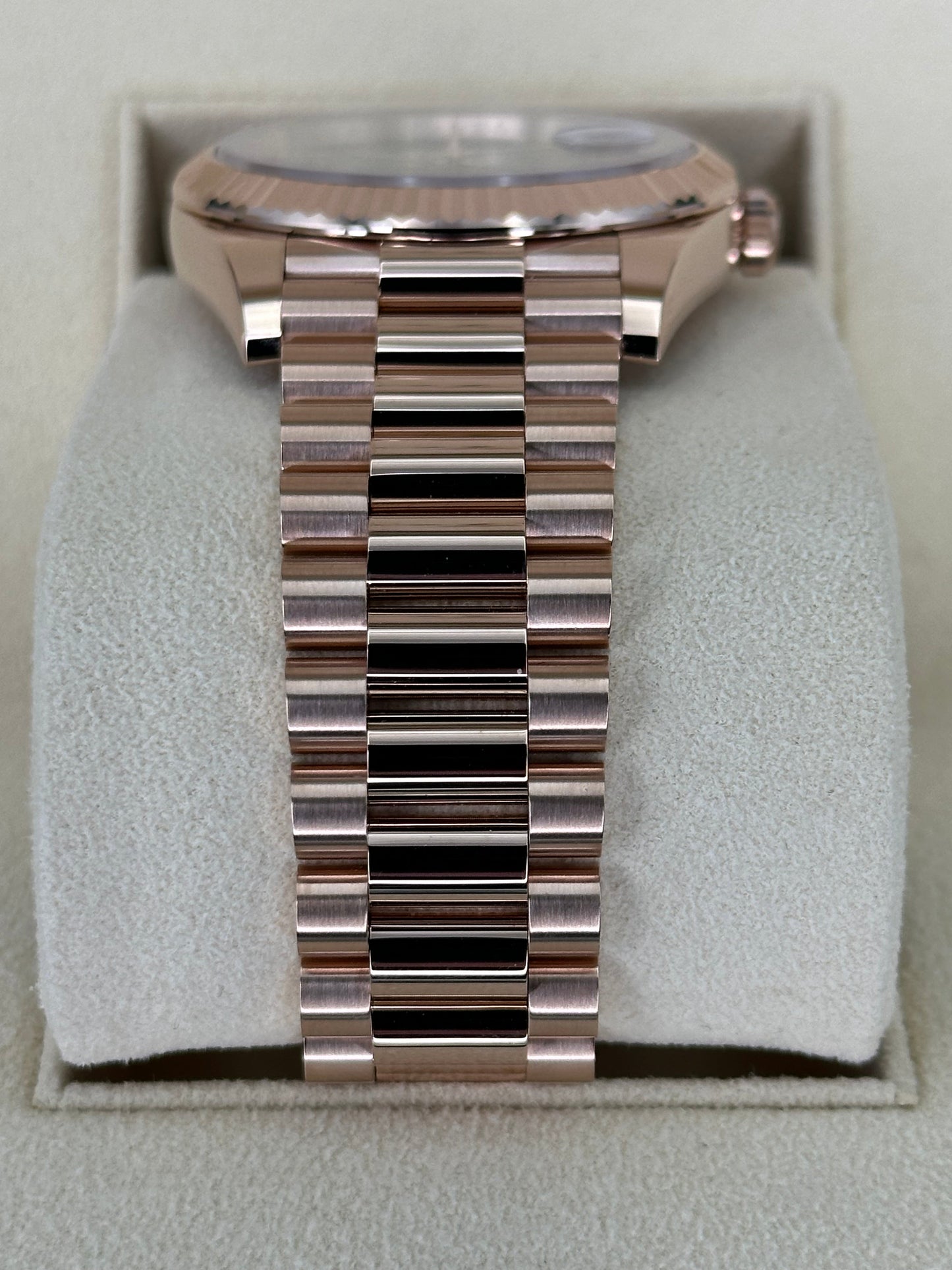 2022 Rolex Day-Date 40mm 228235 Presidential Rose Gold Olive Dial - MyWatchLLC