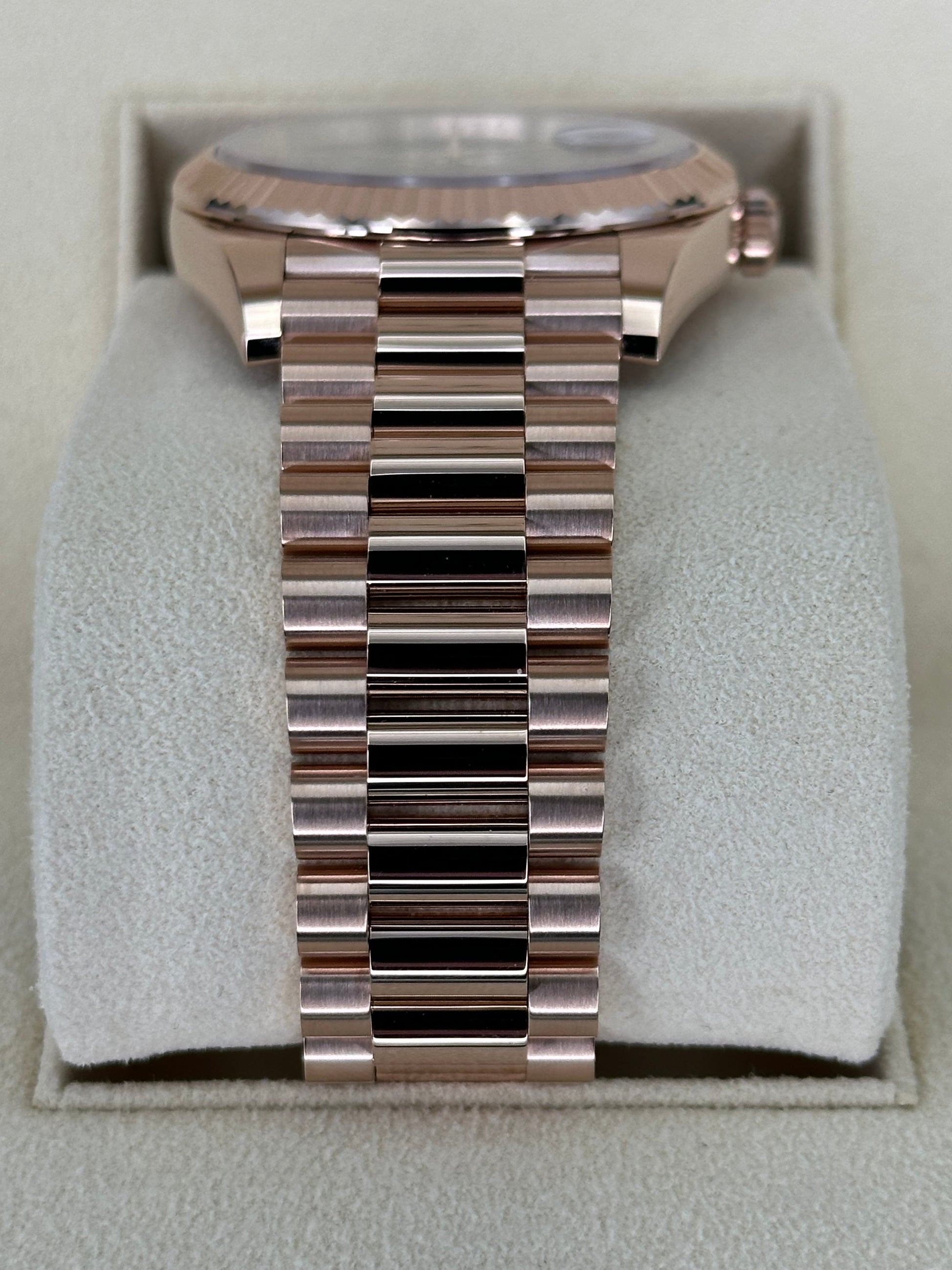 2022 Rolex Day-Date 40mm 228235 Presidential Rose Gold Olive Dial - MyWatchLLC